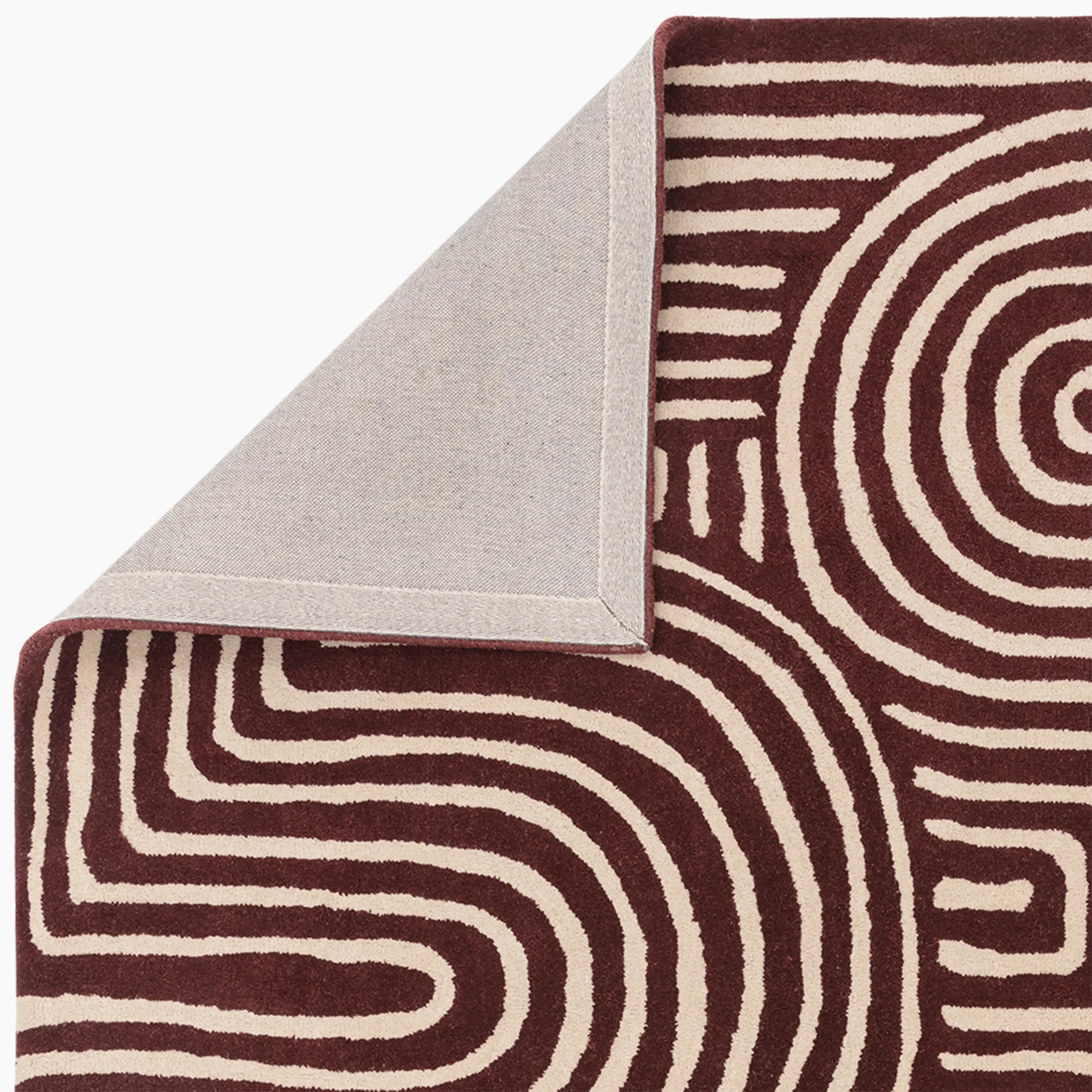 Bauhaus Hand Tufted Rug | Plum - Image 4