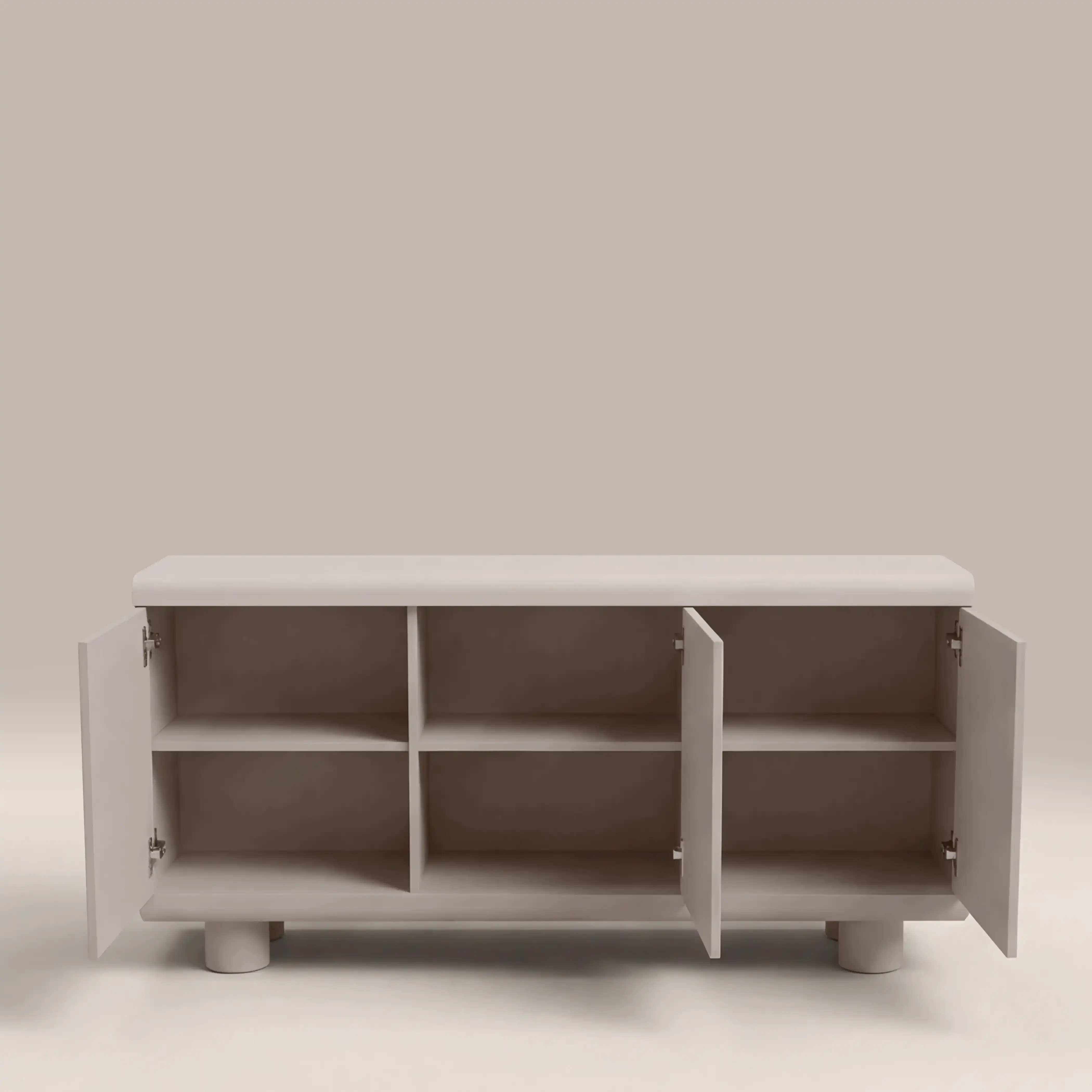 Bera 3 Door Large Sideboard | Light Grey - Image 3