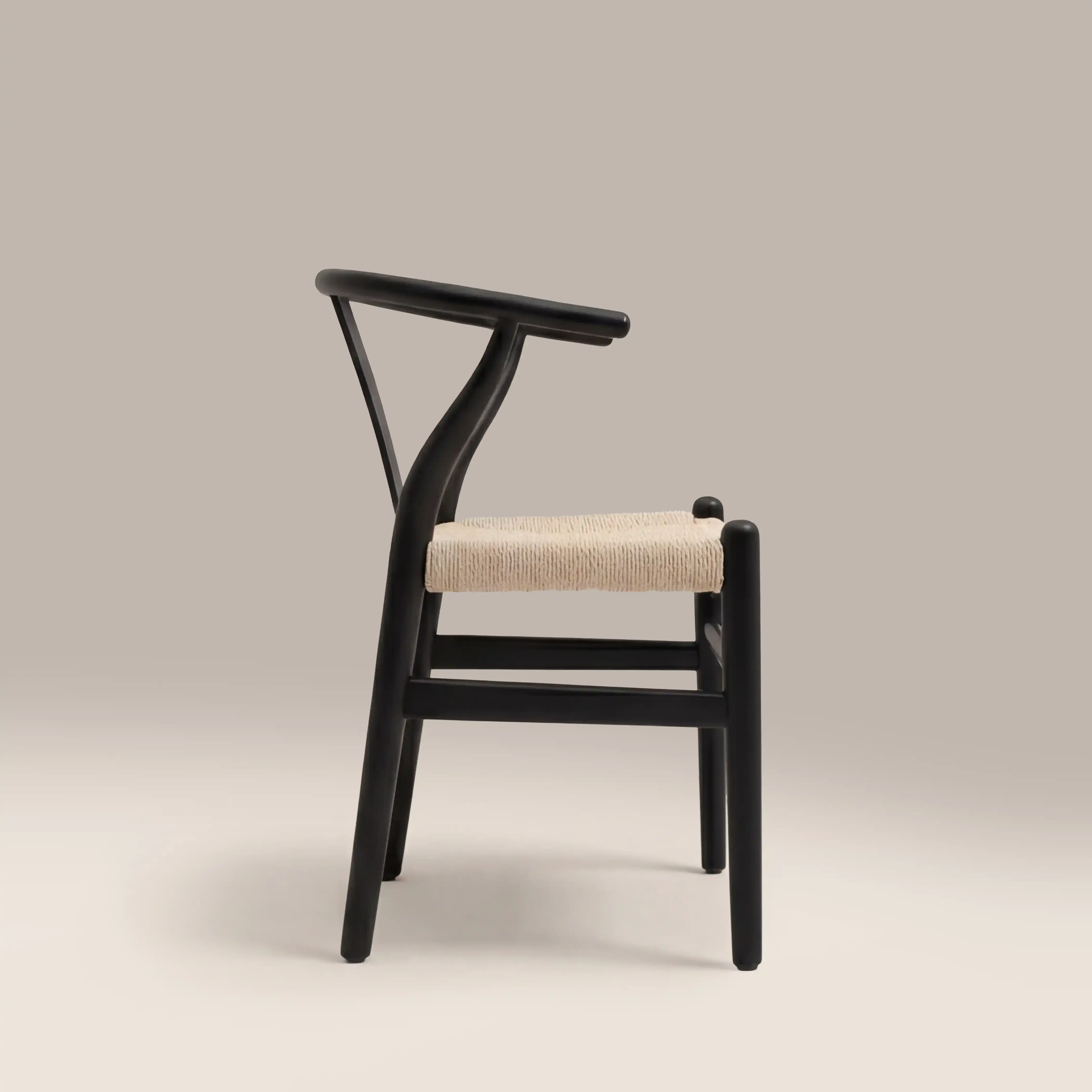 Bjorn Wooden Dining Chair | Natural Weave & Black - Image 3