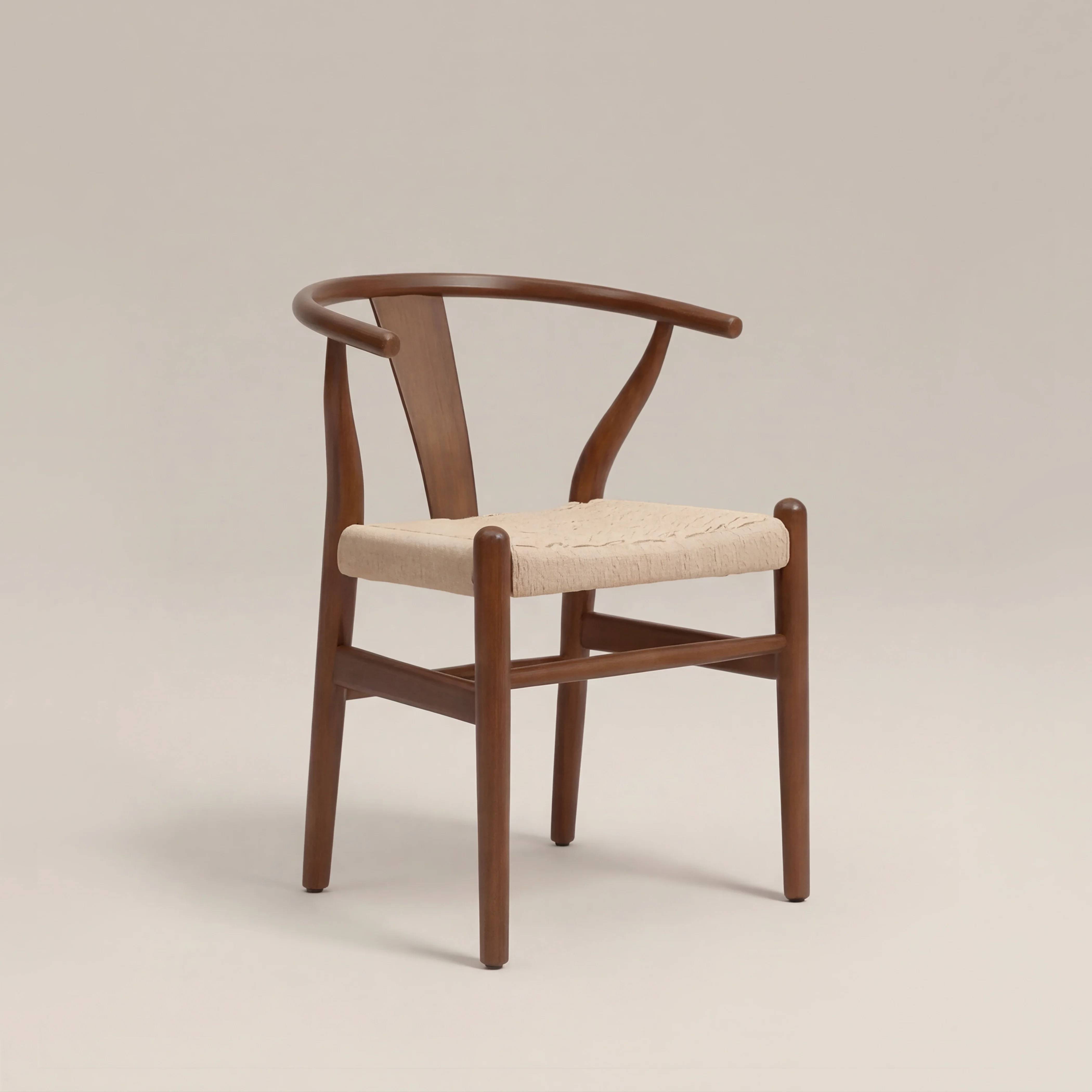 Bjorn Wooden Dining Chair | Natural Weave & Walnut