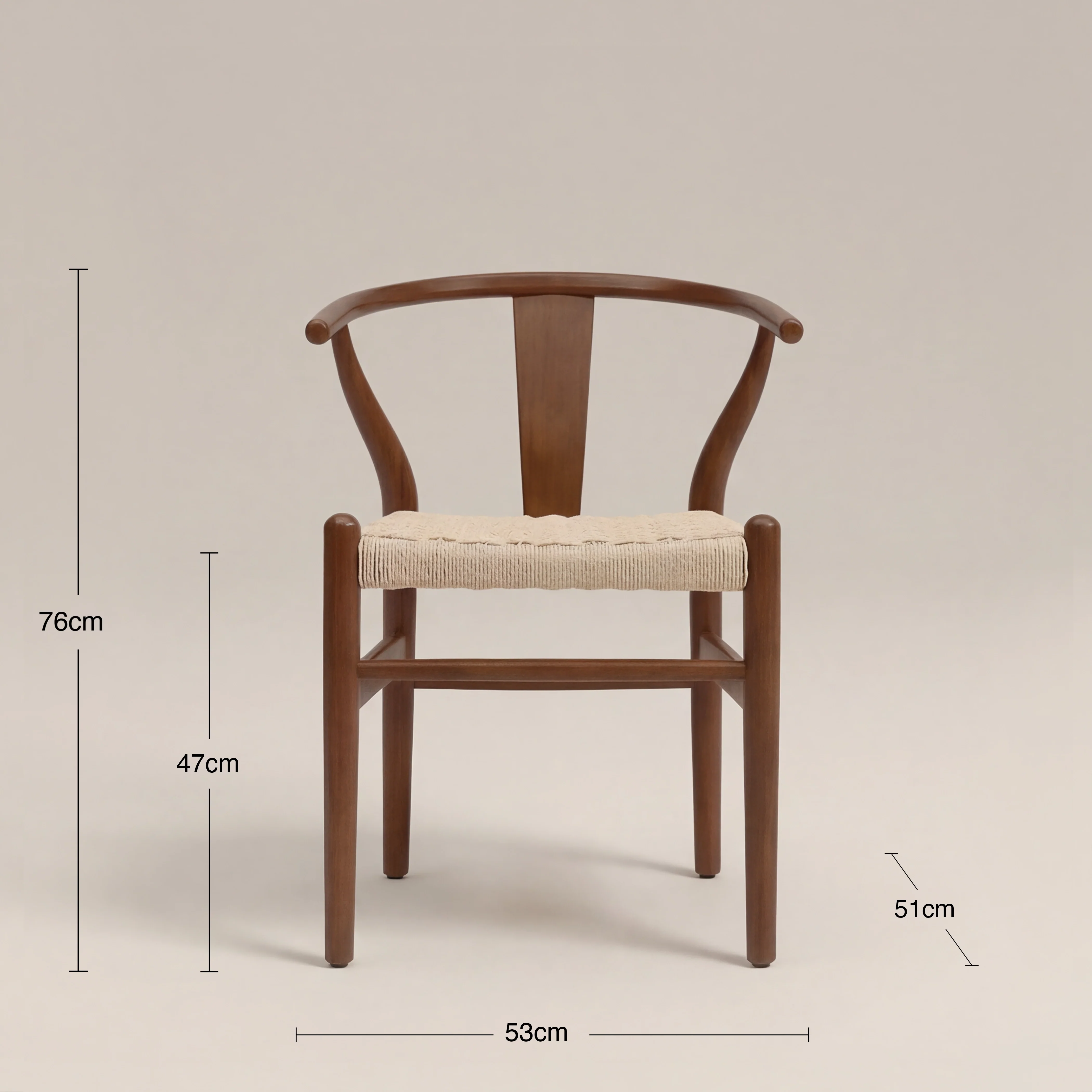 Bjorn Wooden Dining Chair | Natural Weave & Walnut - Image 6