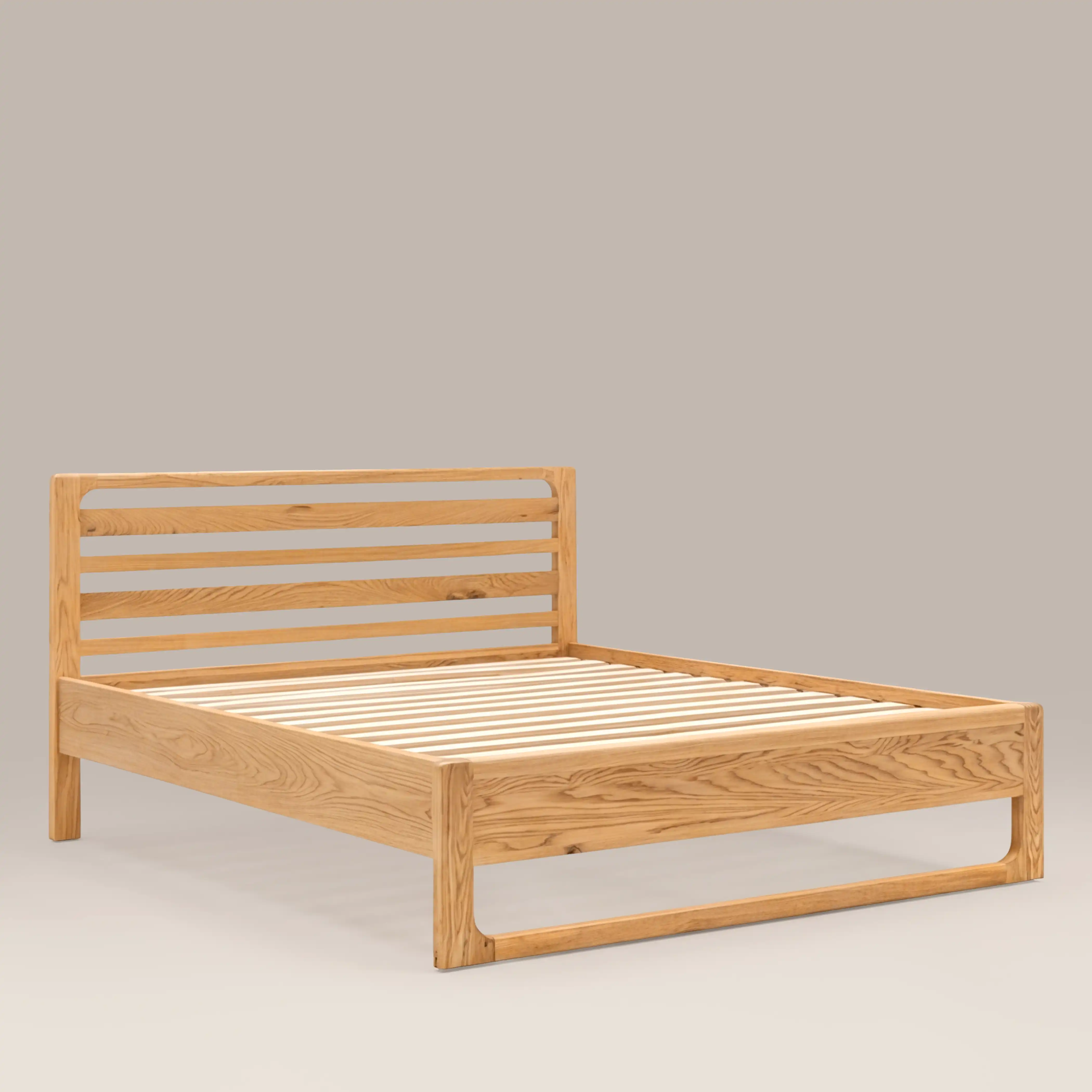 Blair Wooden King Bed | Oak