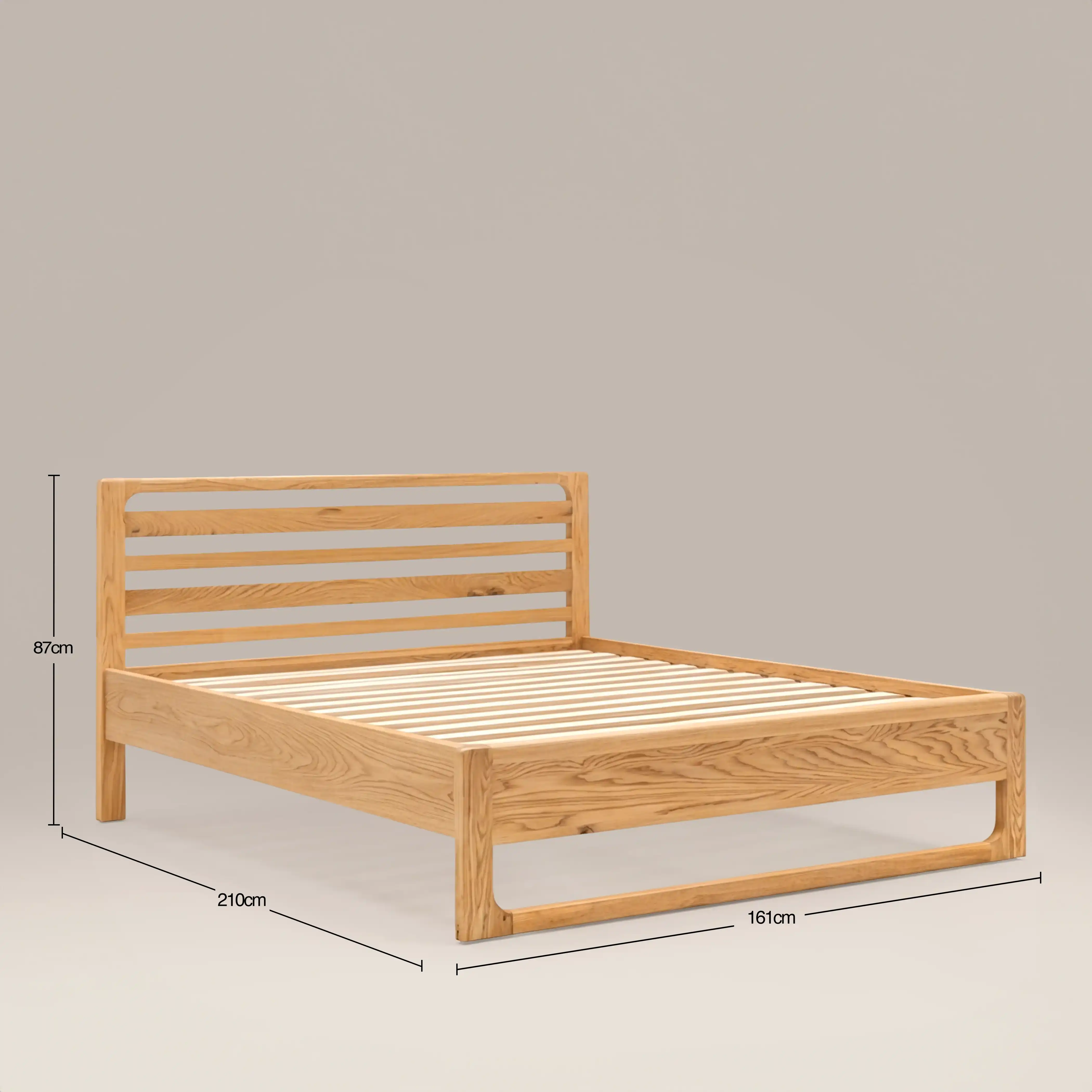 Blair Wooden King Bed | Oak - Image 4