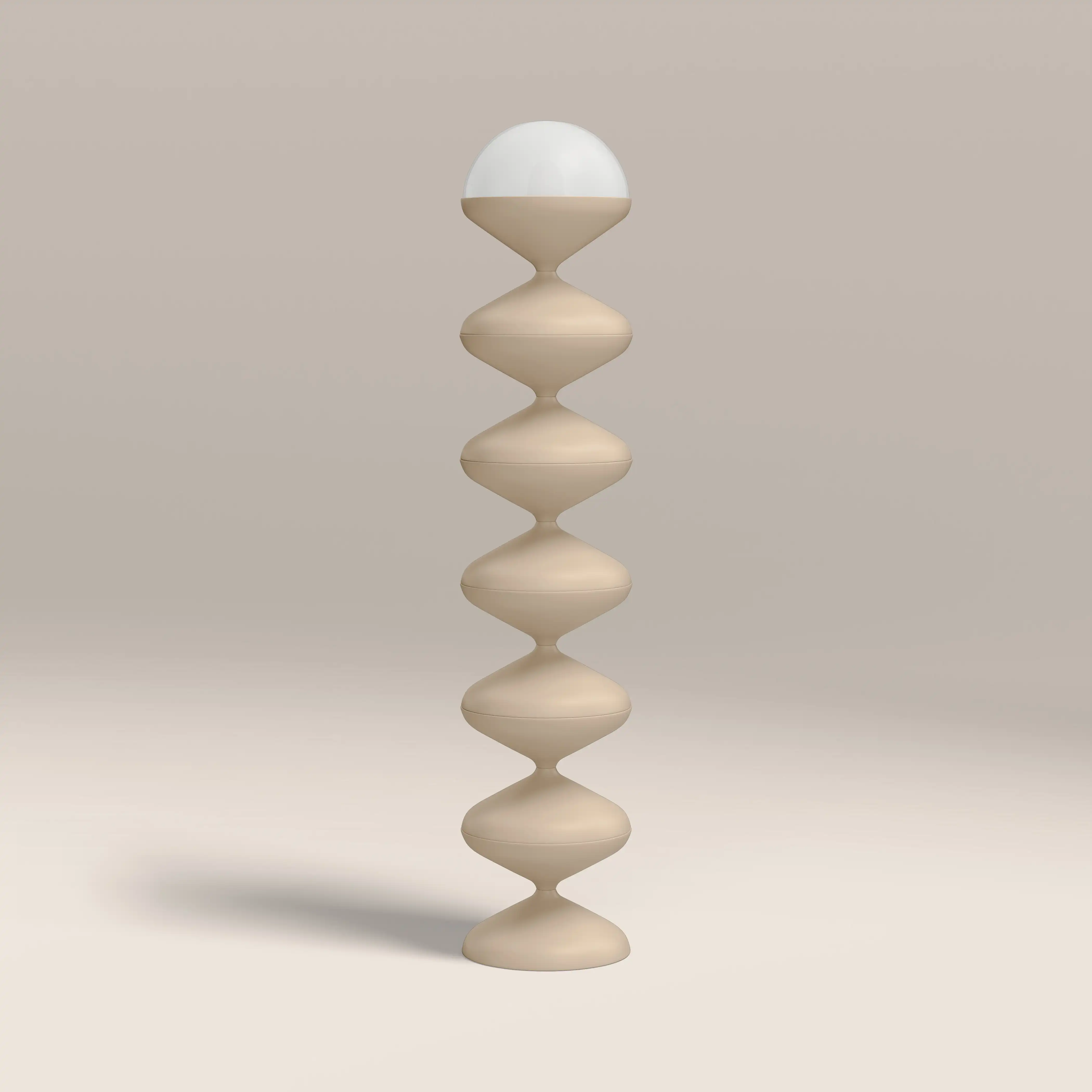 Brandon Floor Lamp | Opaque & Taupe - Image 2