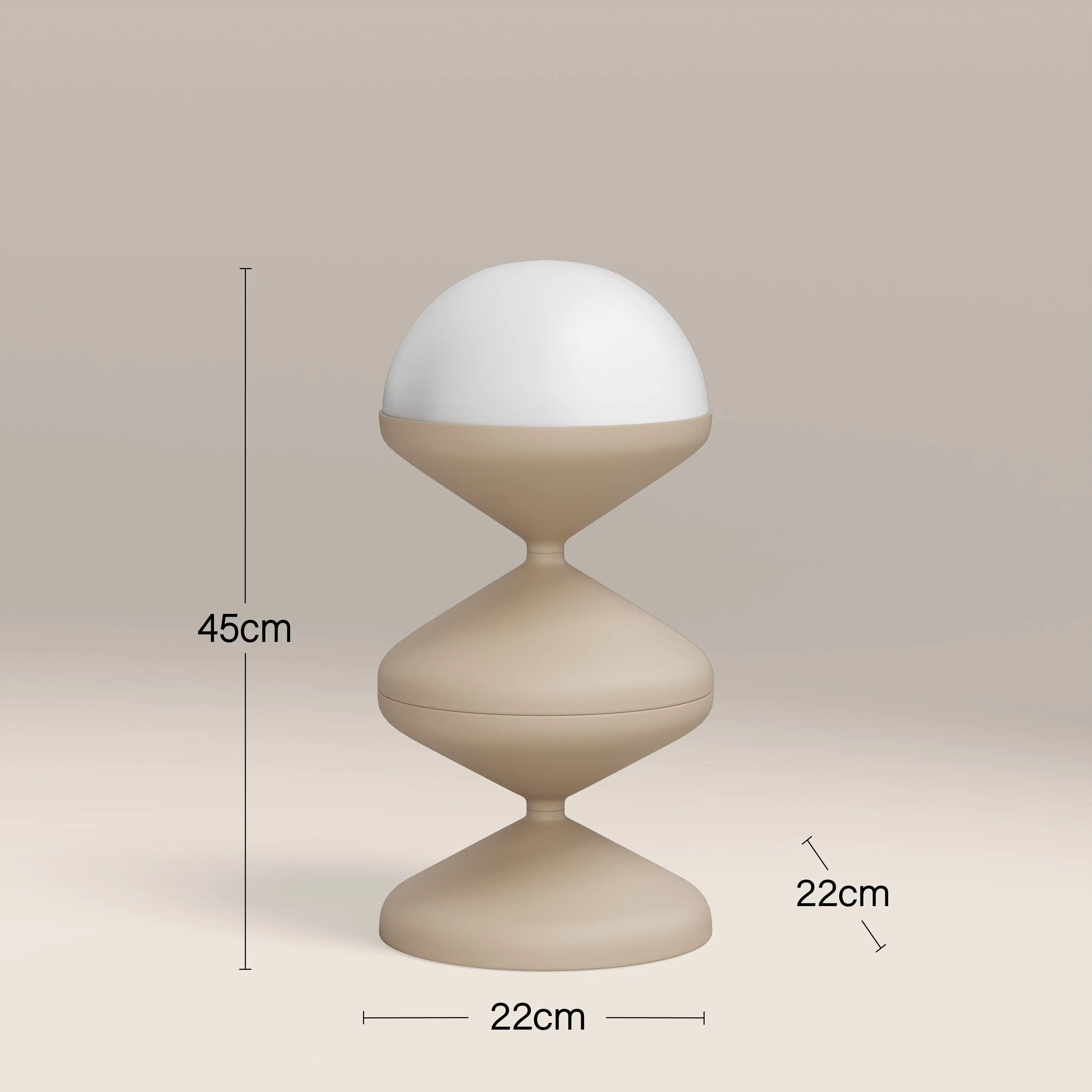 Brandon Table Lamp | Opaque & Taupe - Image 4