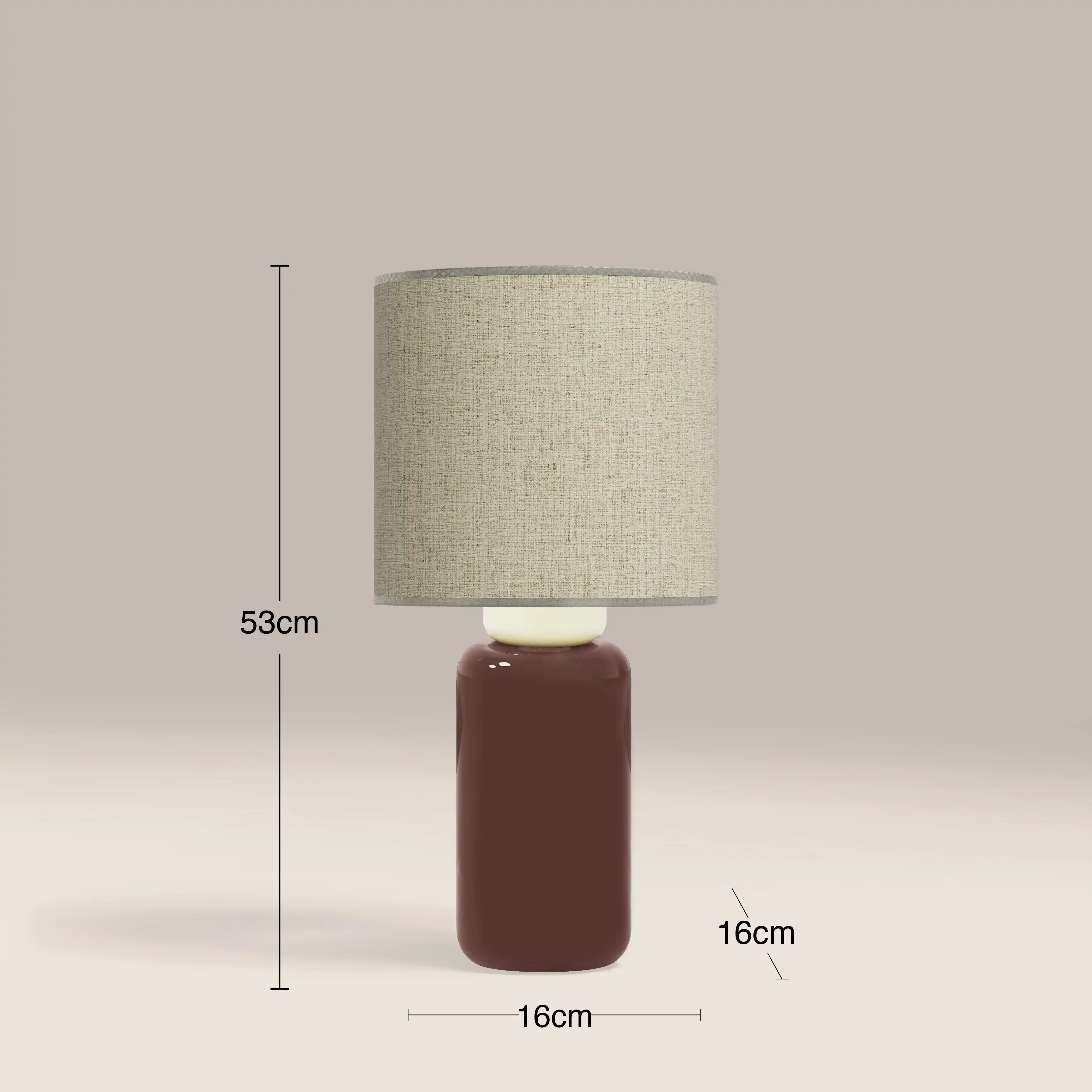 Burford Table Lamp | High Gloss Burgundy & White - Image 4