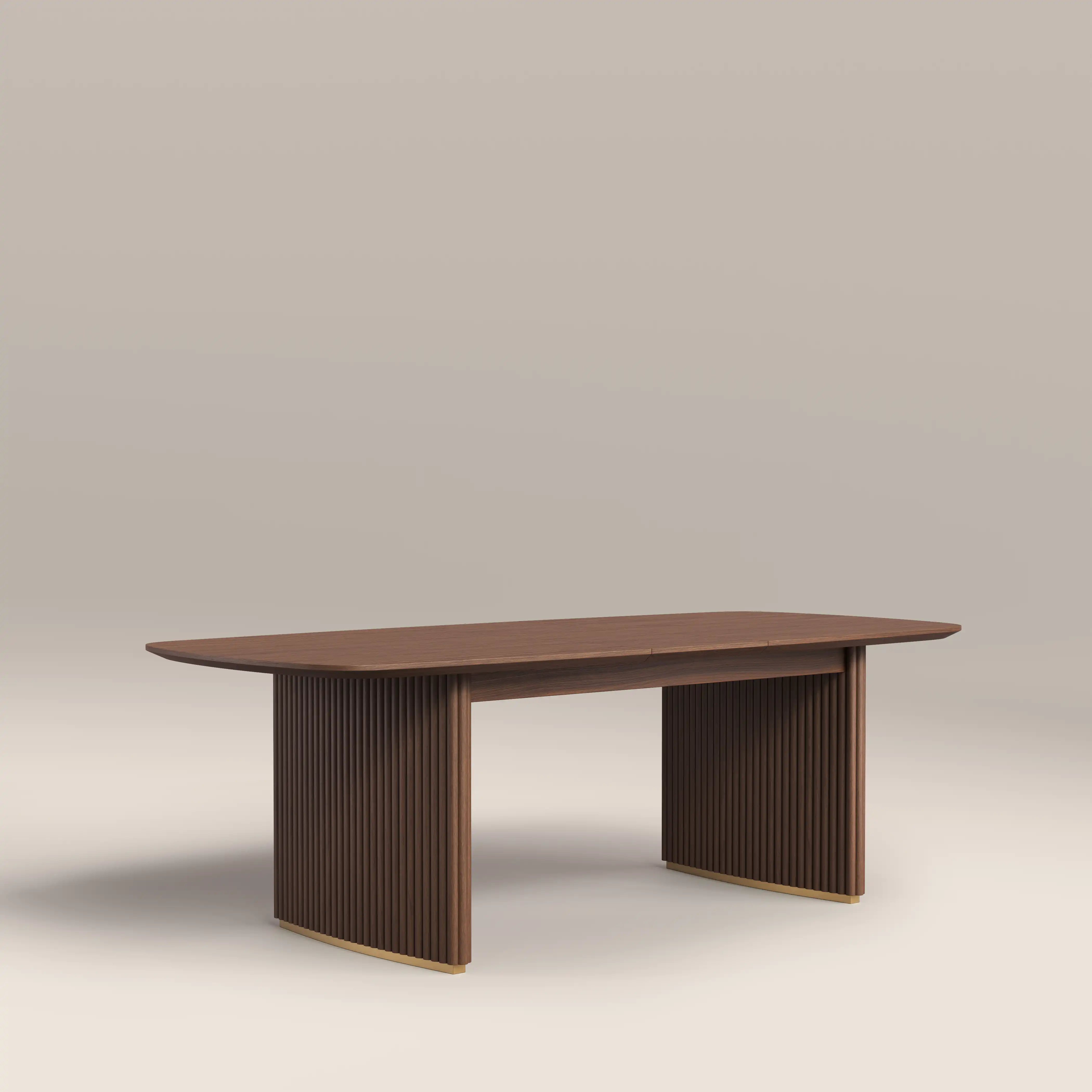 Caleb 6-8 Seat Rectangle Wooden Extendable Dining Table | Walnut - Image 4