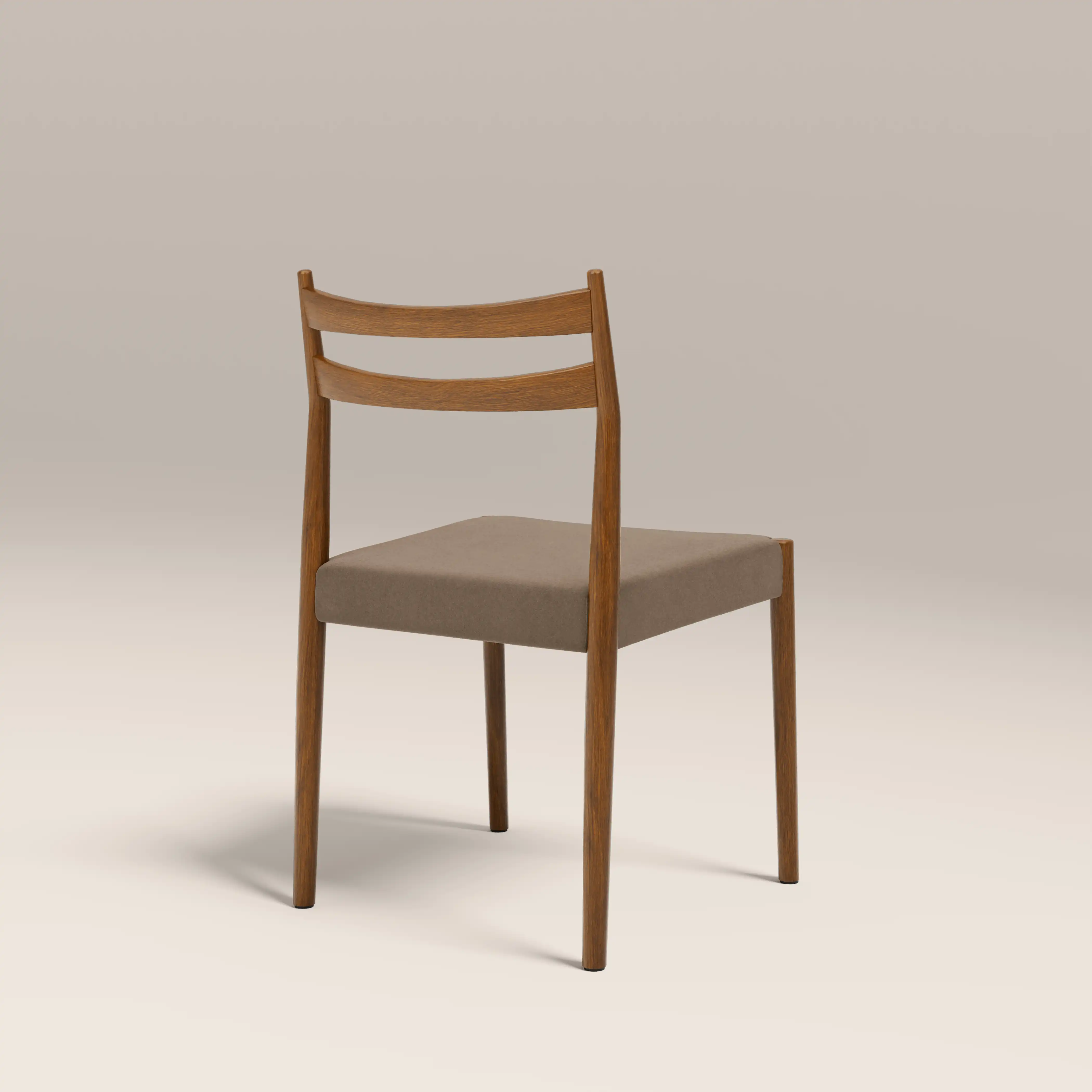 Caleb Wooden Dining Chair | Truffle Brown Sustainable Mohair Velvet & Walnut - Image 5