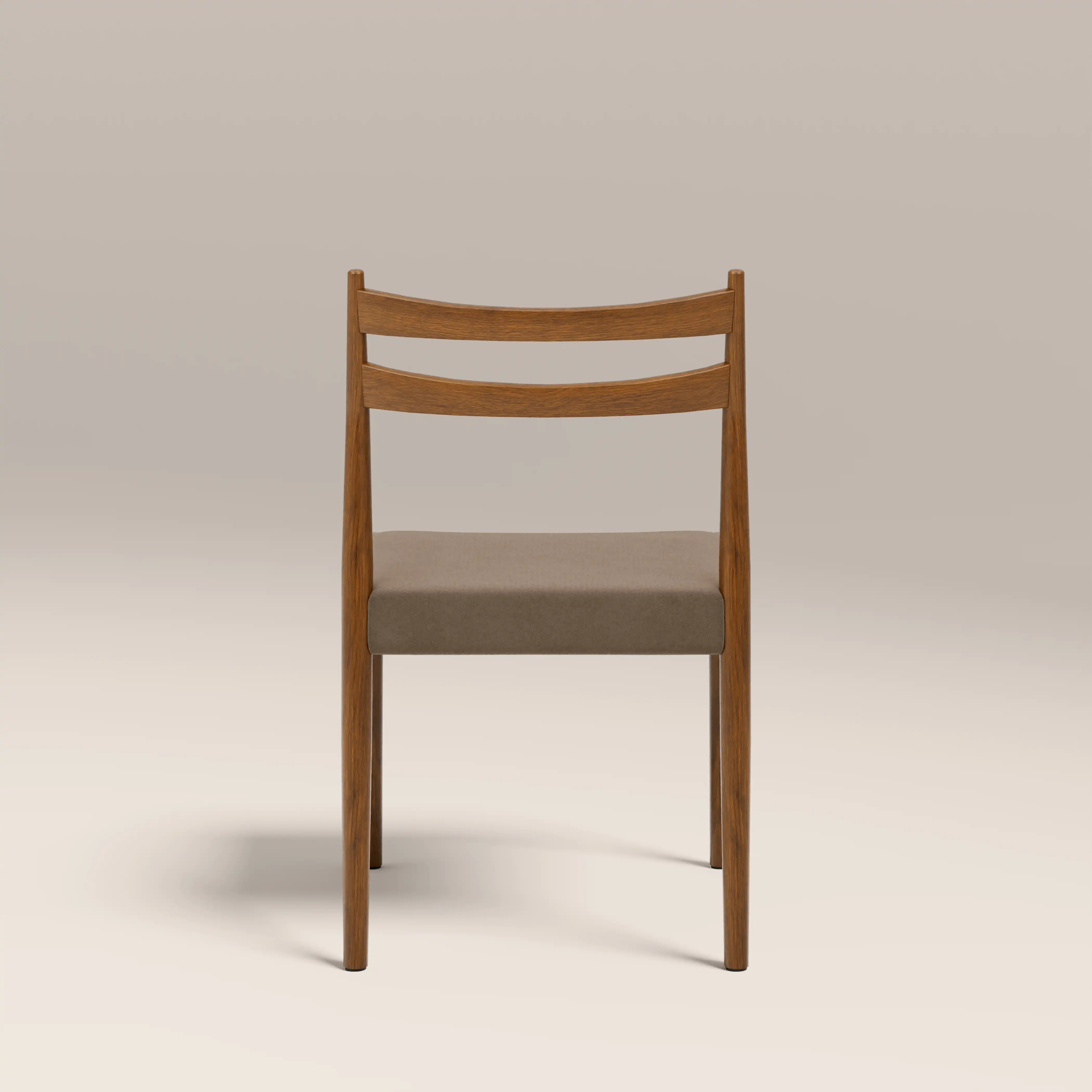 Caleb Wooden Dining Chair | Truffle Brown Sustainable Mohair Velvet & Walnut - Image 6