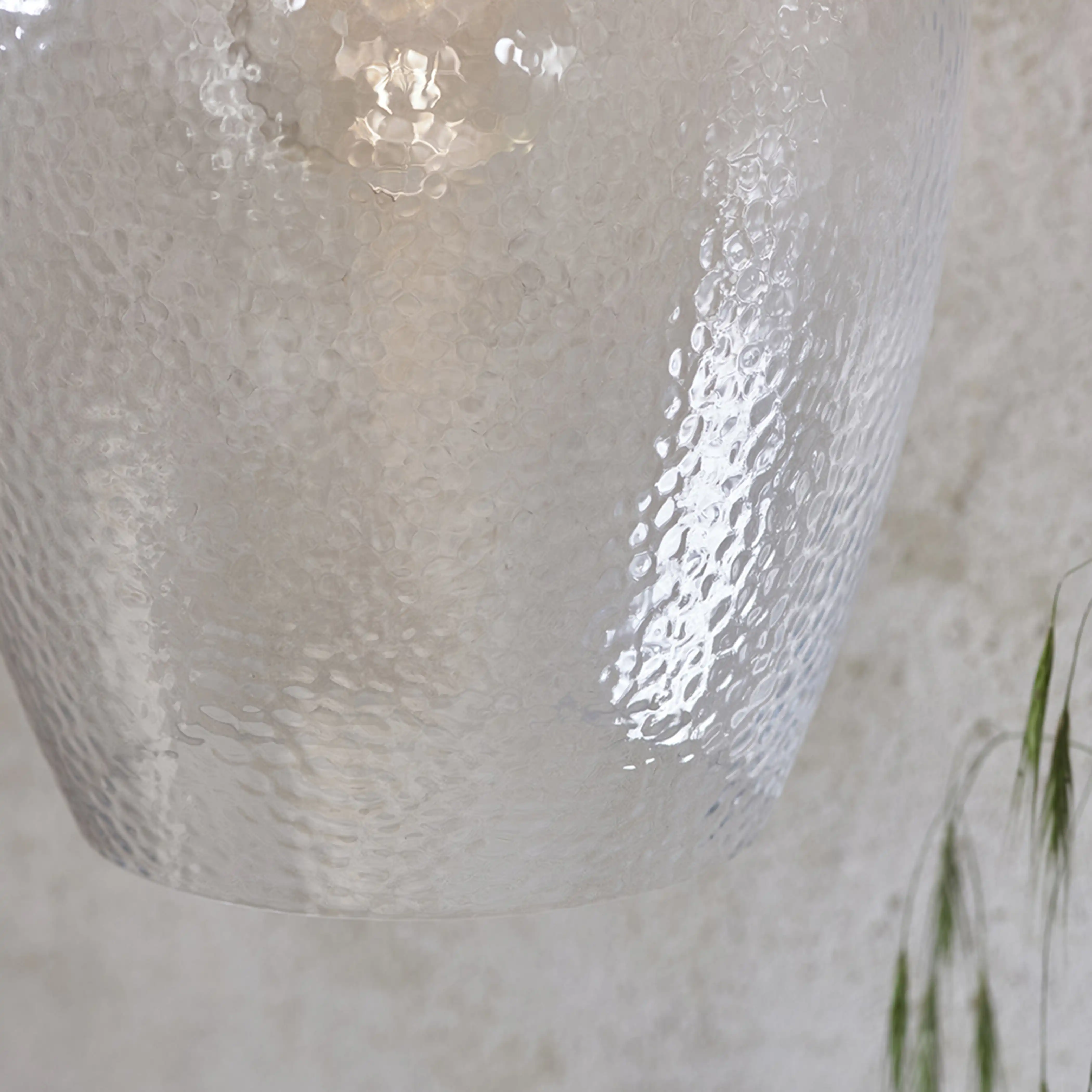 Carly Pendant Light | Rippled Glass & Chrome - Image 6