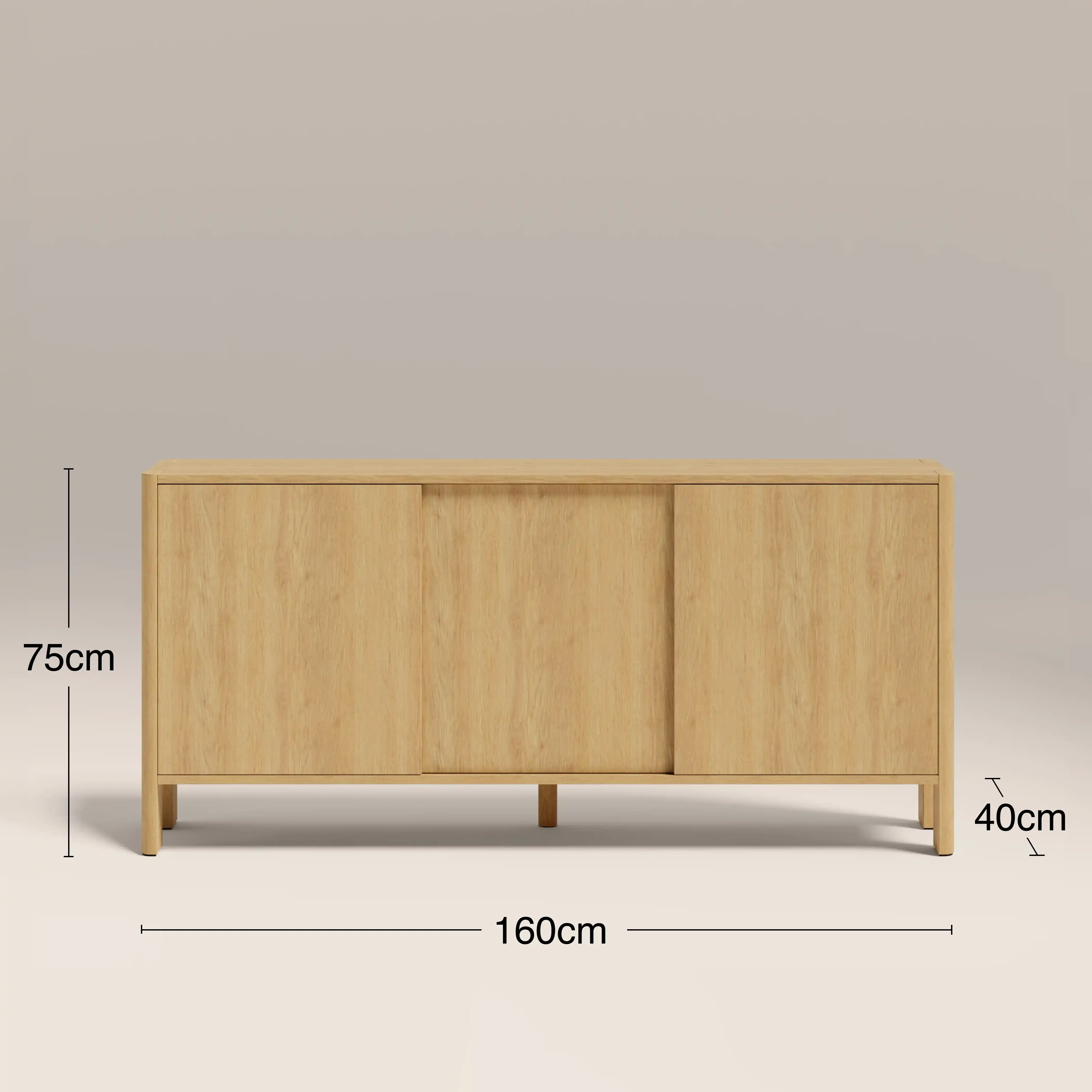 Ceva Wooden Sideboard | Oak - Image 6
