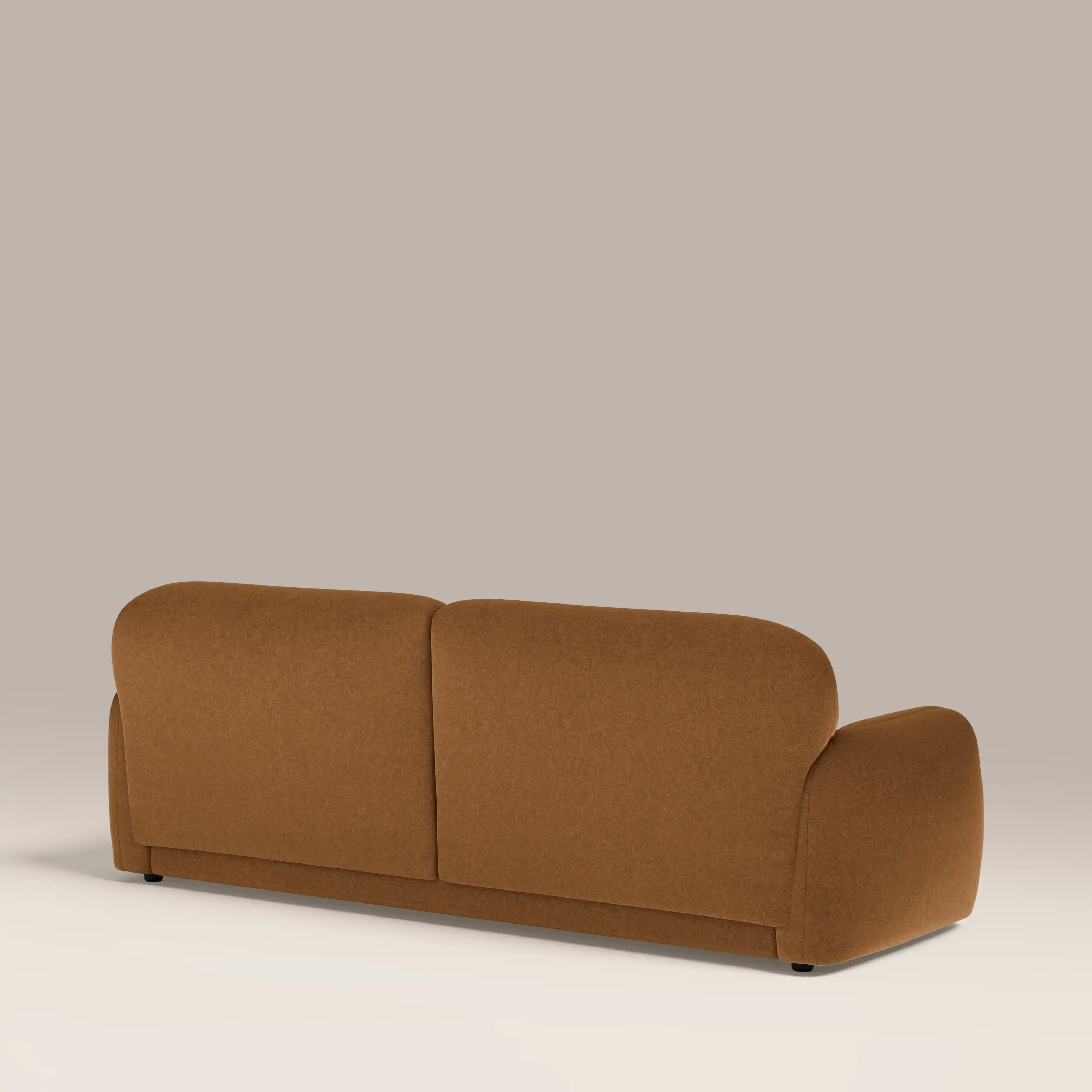 Cloud 3 Seater Sofa | Caramel Brown Sustainable Mohair Velvet - Image 5
