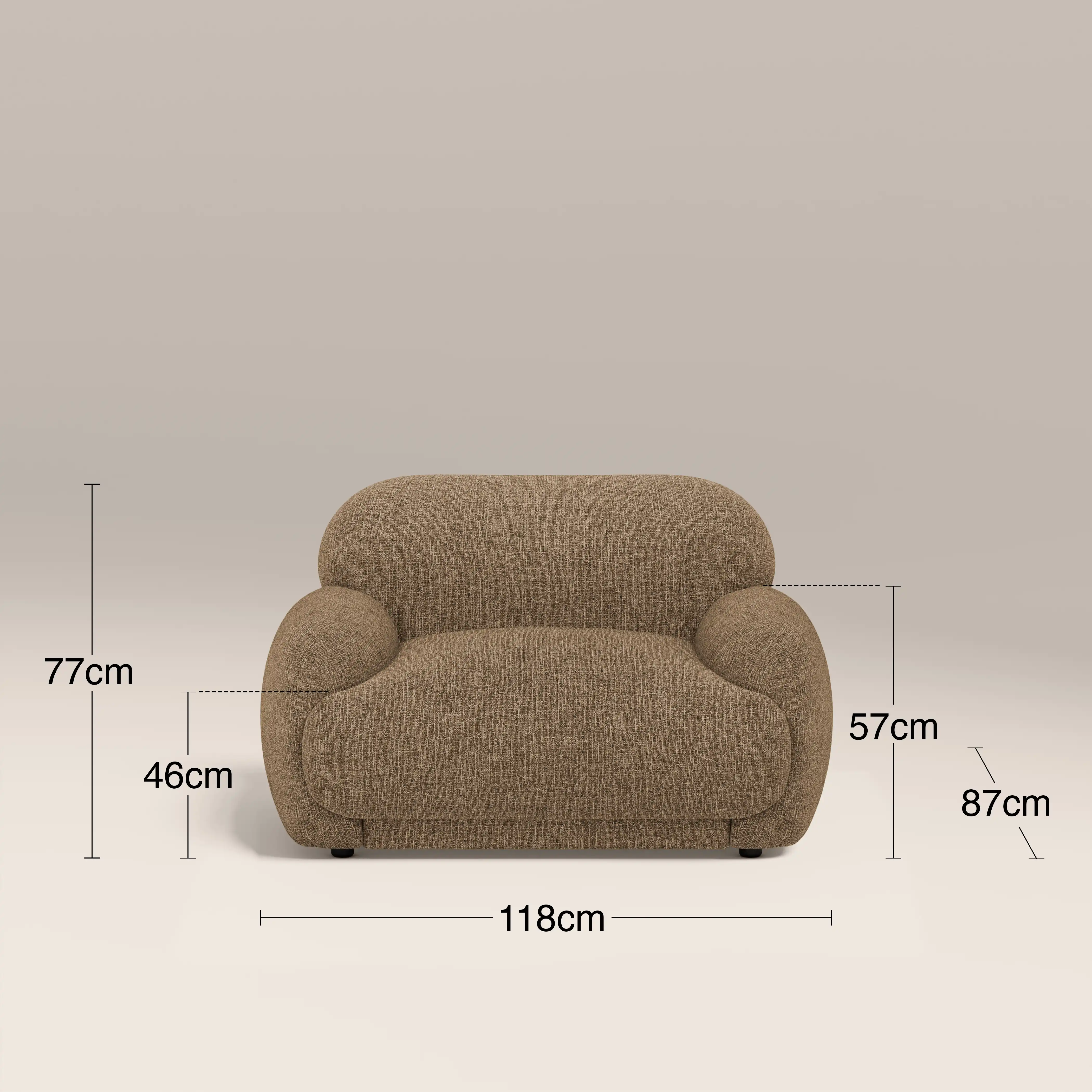Cloud Armchair | Speckled Cappuccino Boucle - Image 8