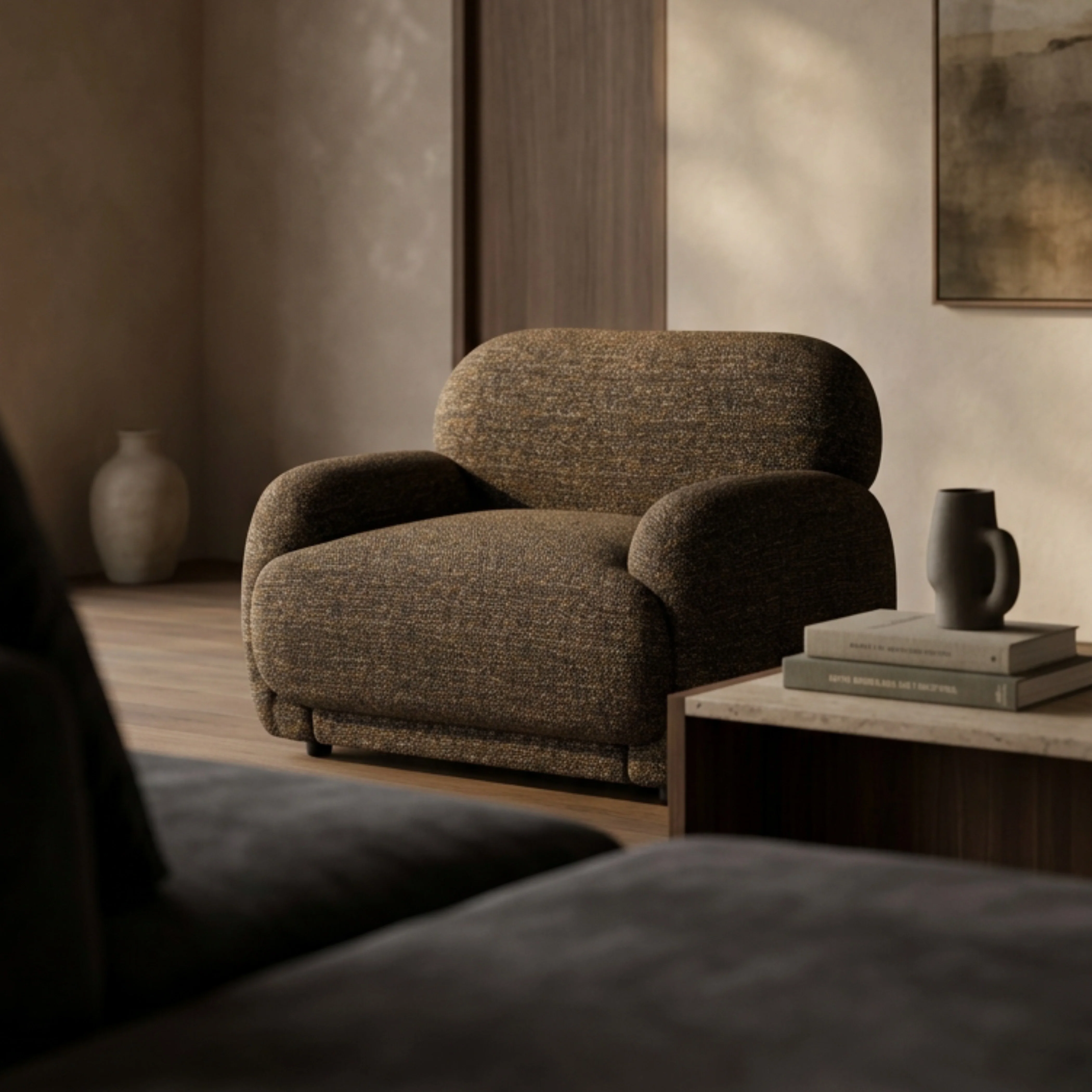 Cloud Armchair | Speckled Espresso Boucle - Image 2