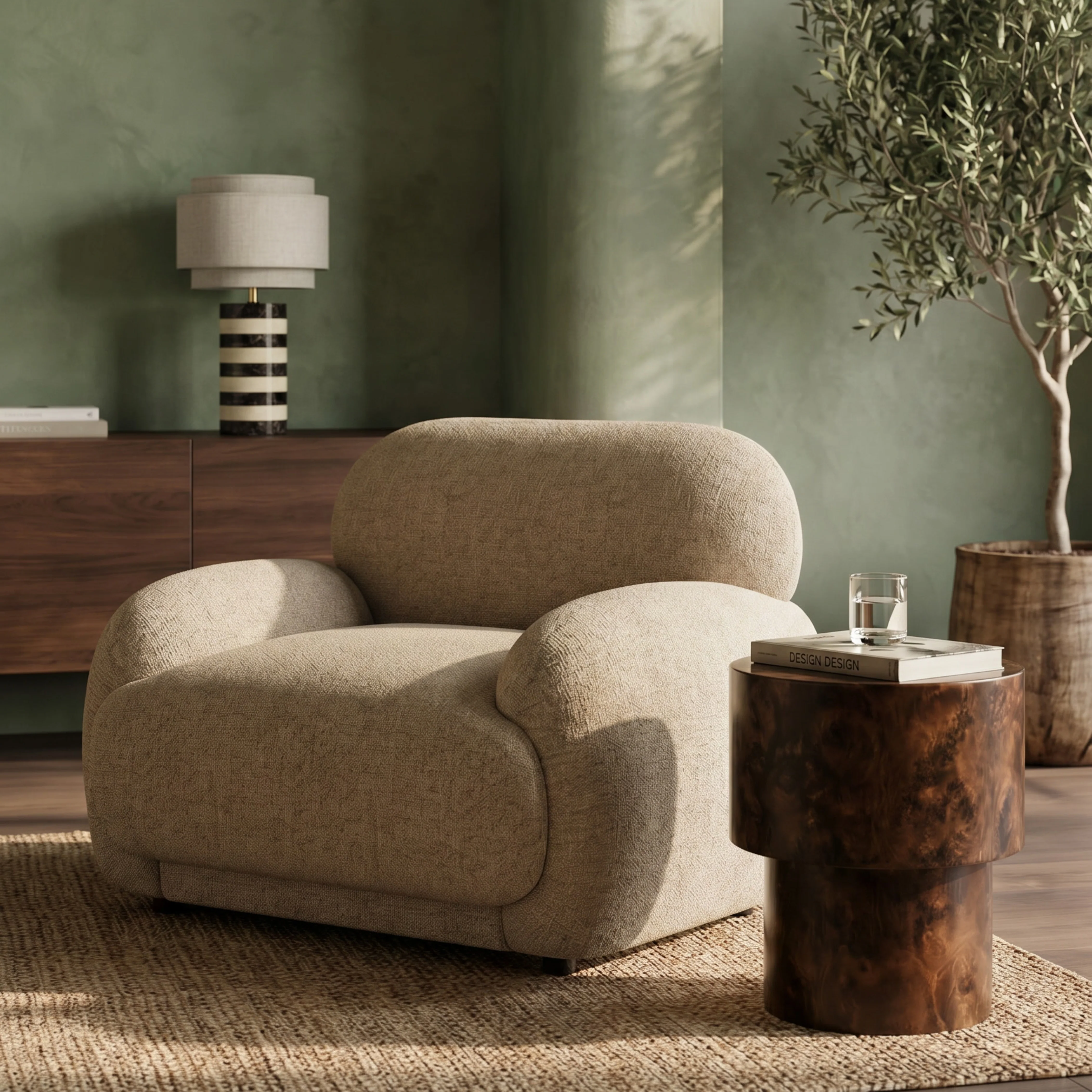Cloud Armchair | Speckled Latte Boucle