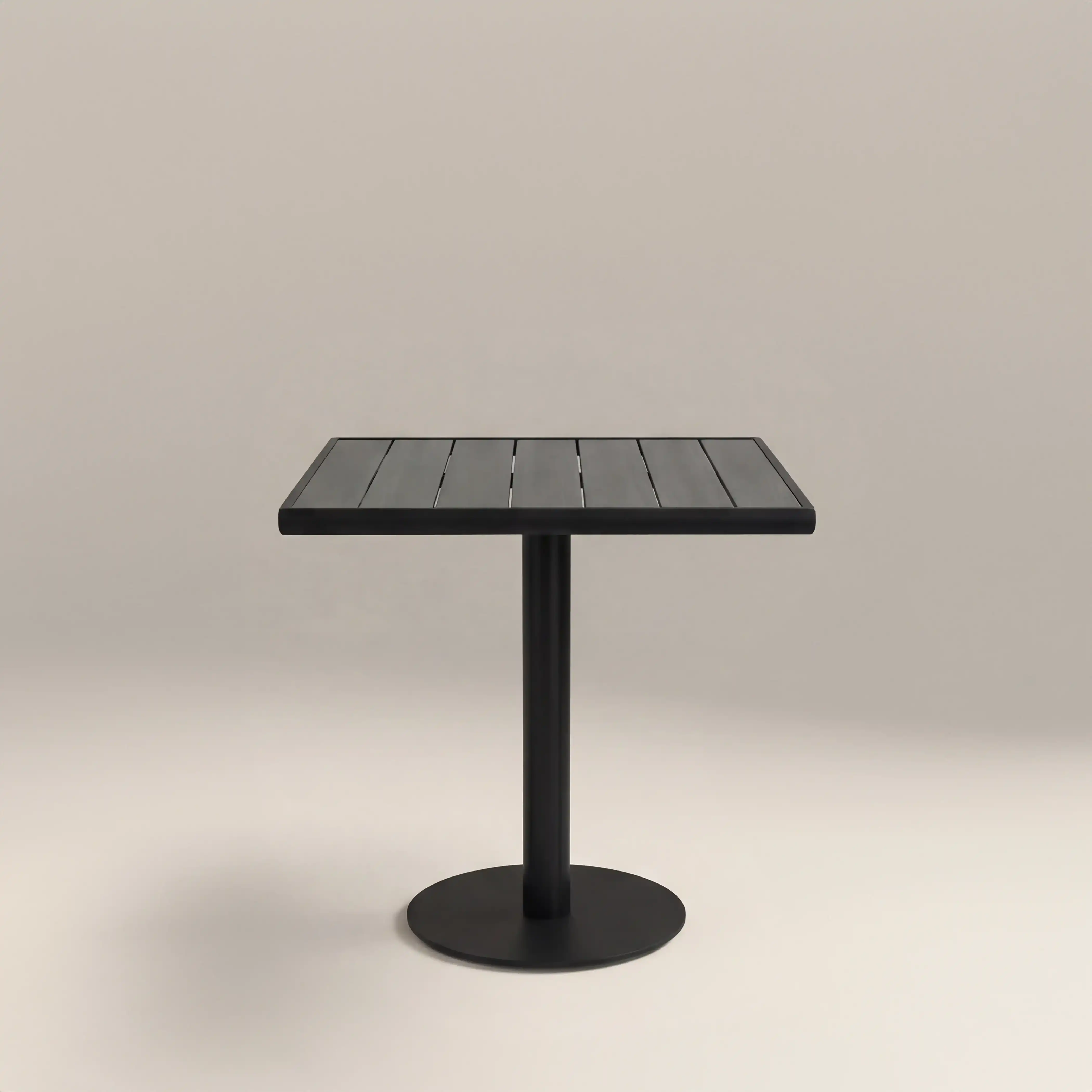 Cole 2 Seat Square Garden Bistro Table | Grey & Black - Image 4