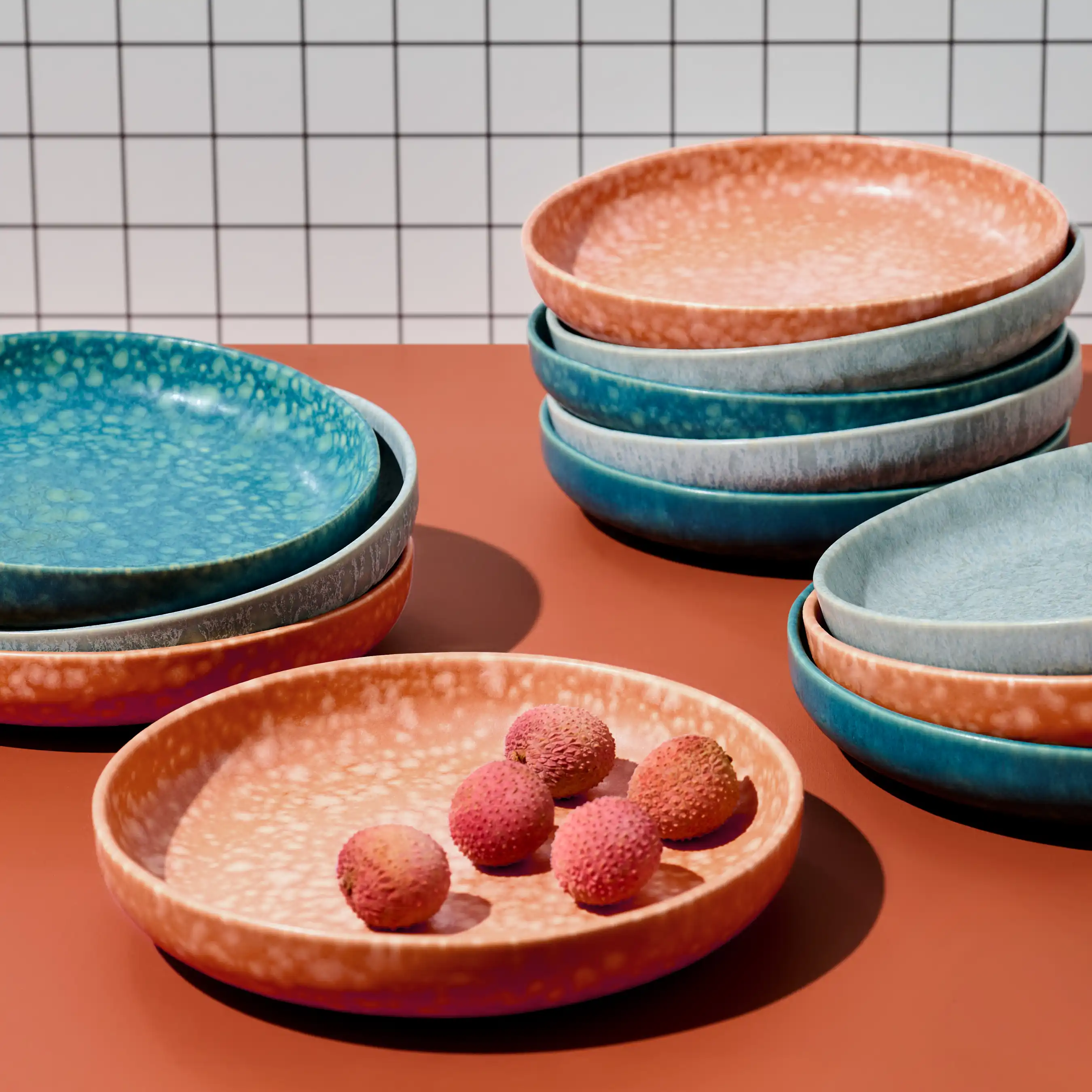 Loho Set of 4 Pasta Bowls | Forest Green - Image 2