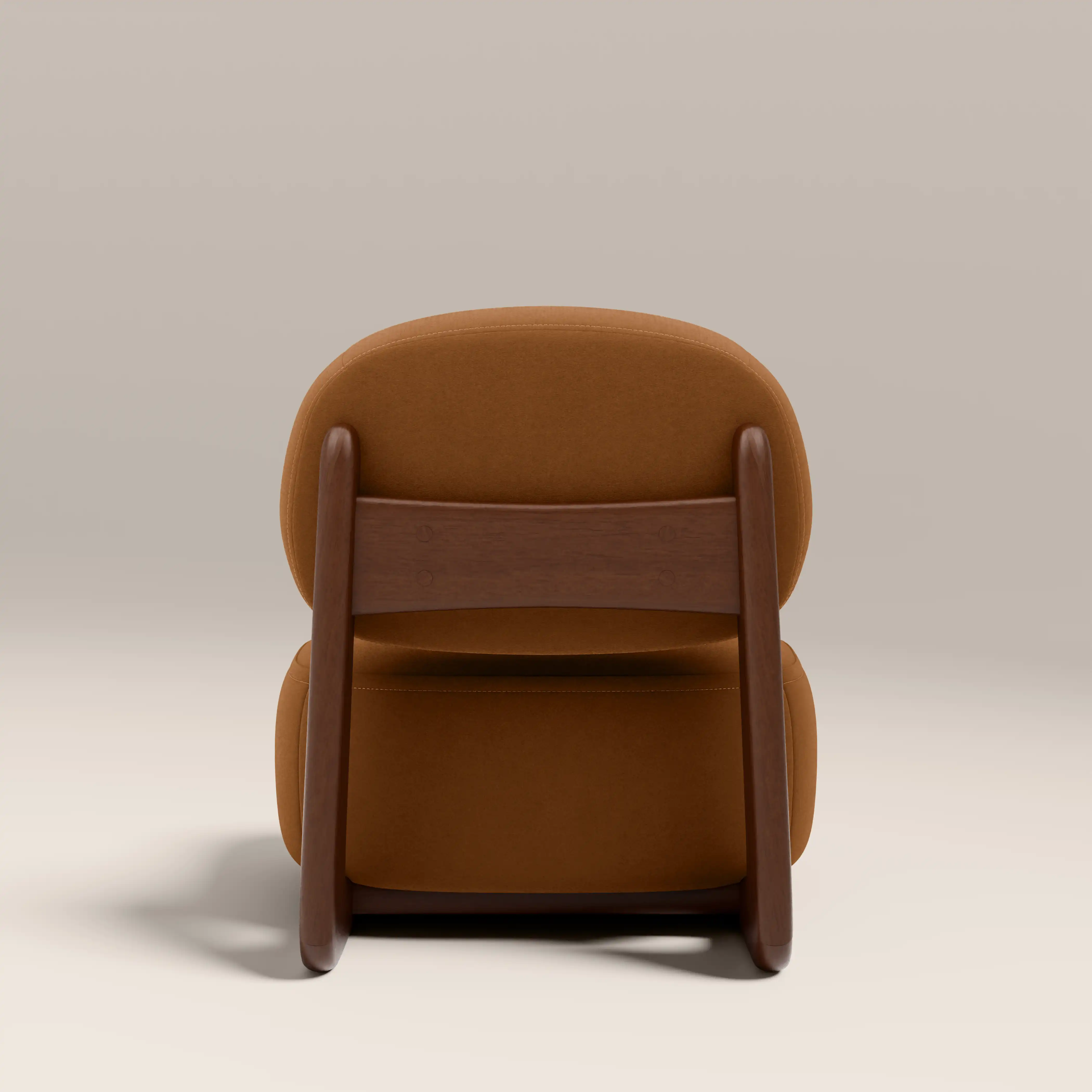 Didsbury Accent Chair | Caramel Brown Sustainable Mohair Velvet & Walnut - Image 7