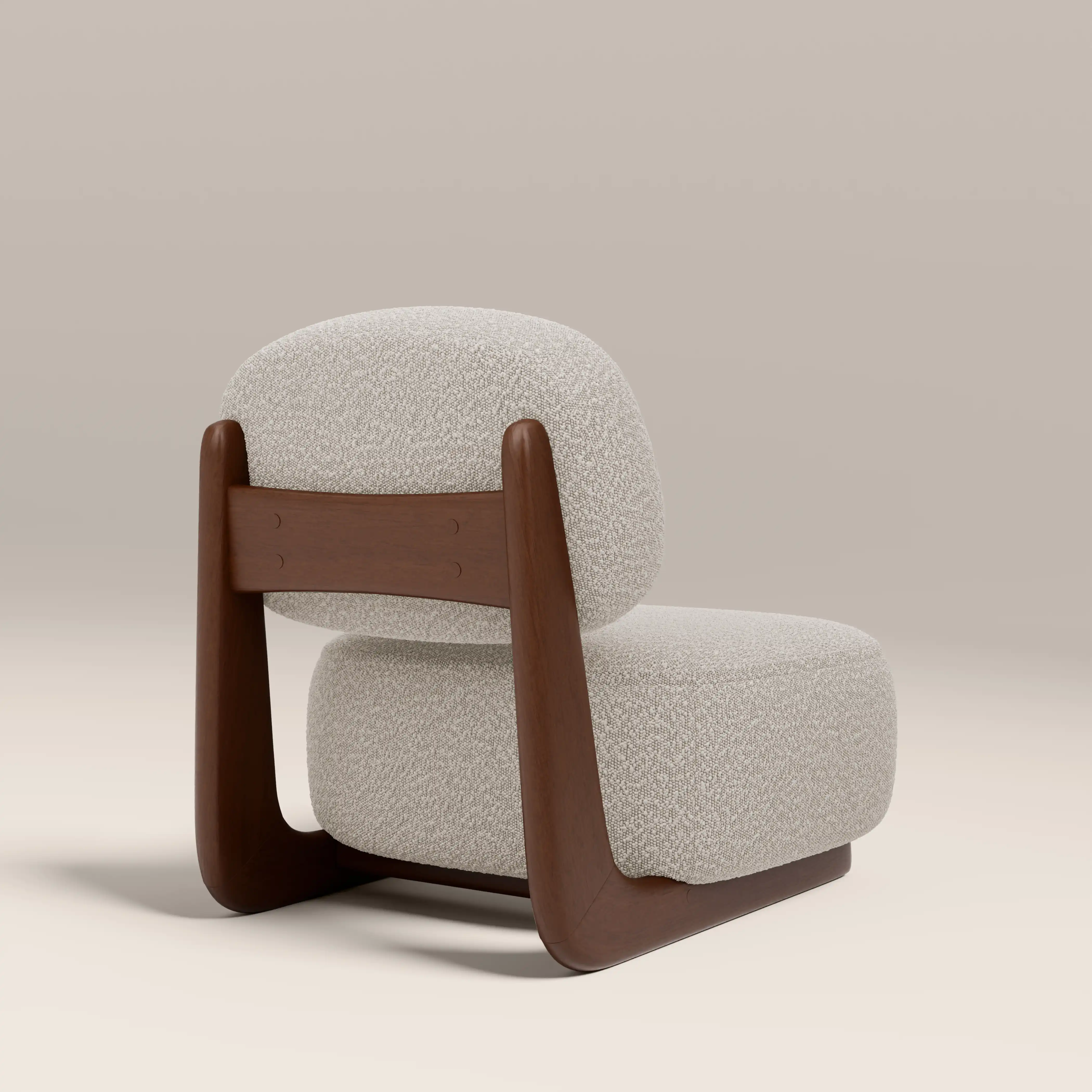 Didsbury Accent Chair | Speckled Stone Sustainable Boucle & Walnut - Image 6