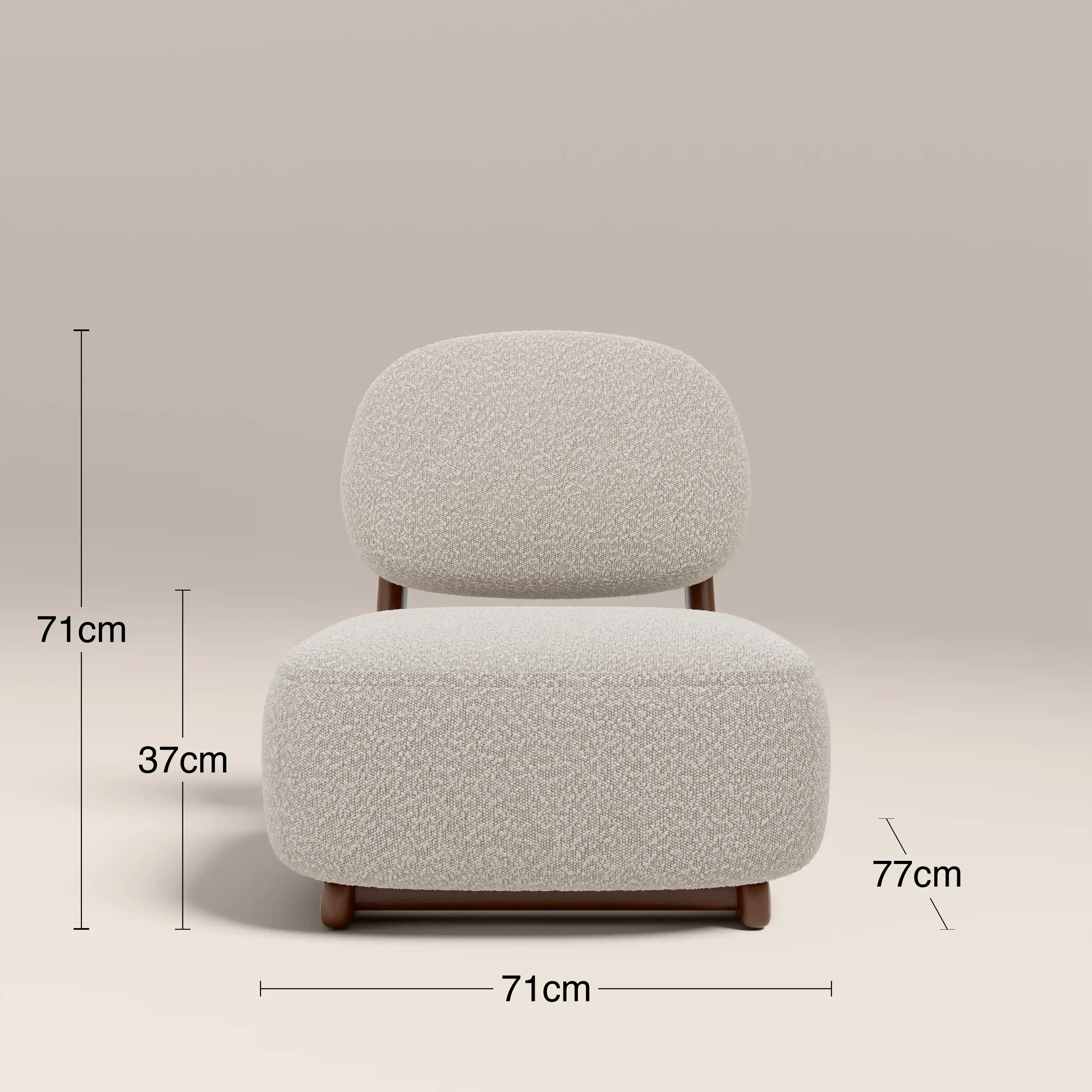 Didsbury Accent Chair | Speckled Stone Sustainable Boucle & Walnut - Image 8