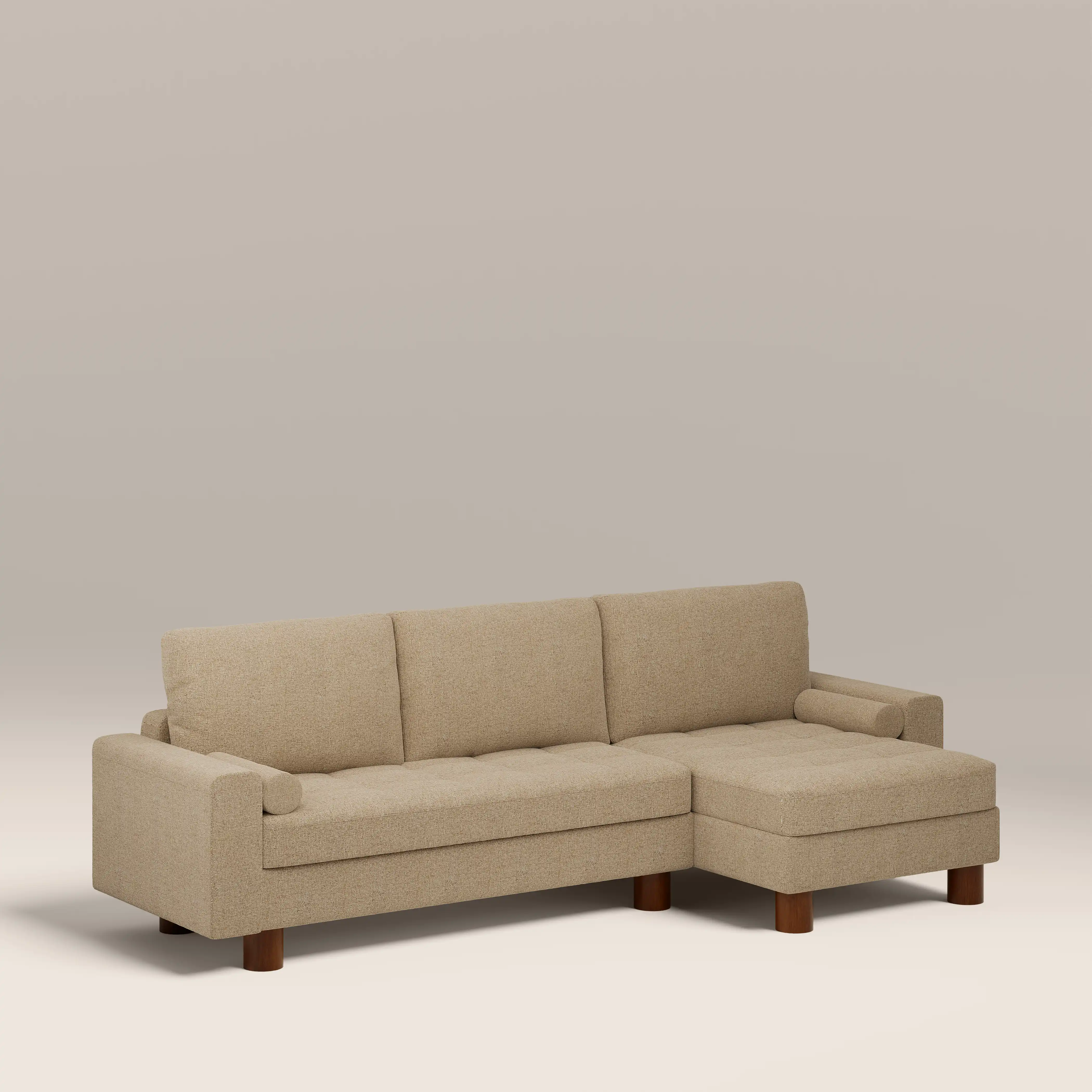 Diego Reversible Corner 3 Seater Sofa Bed | Speckled Latte Boucle - Image 4