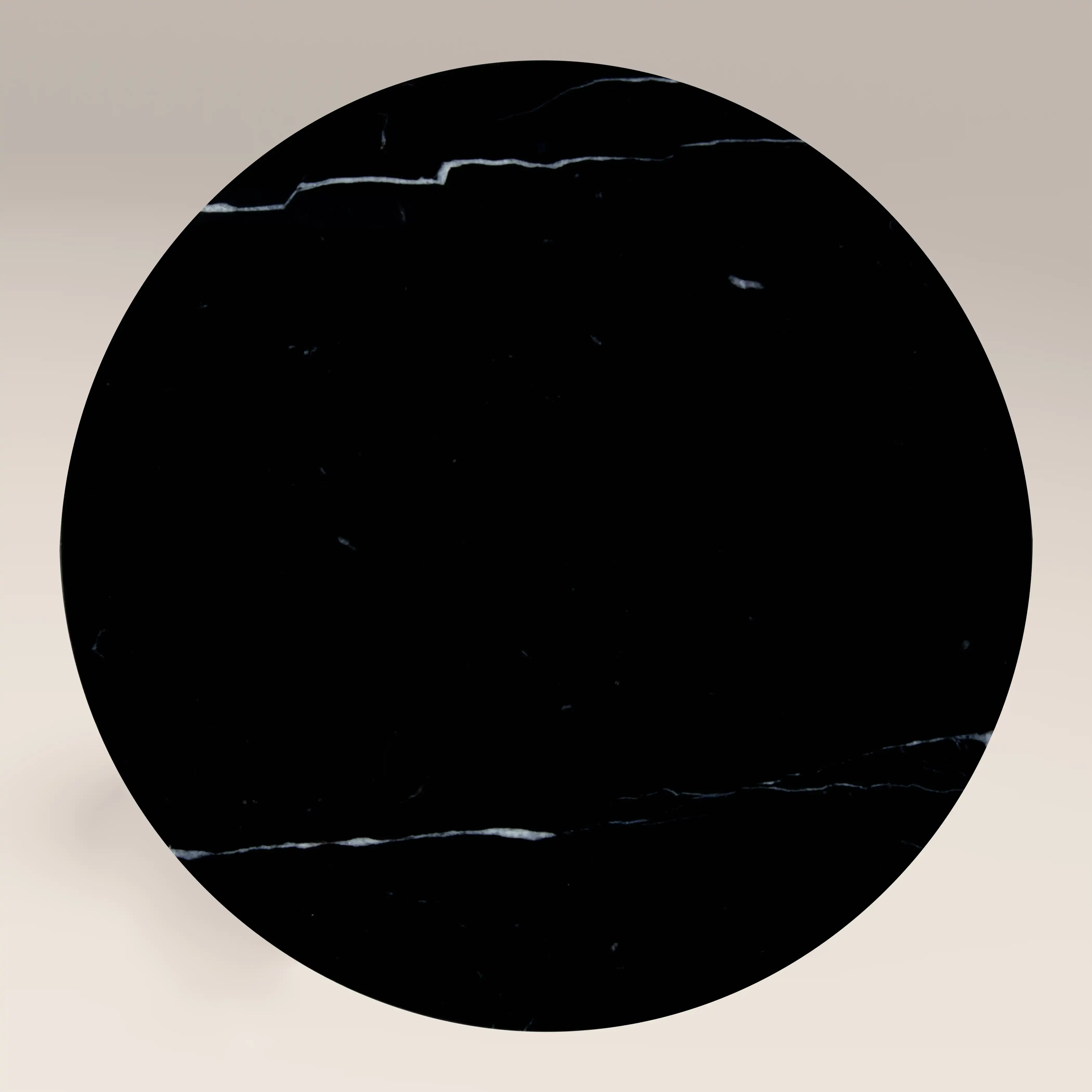 Eli Round Side Table | Black Marble - Image 5