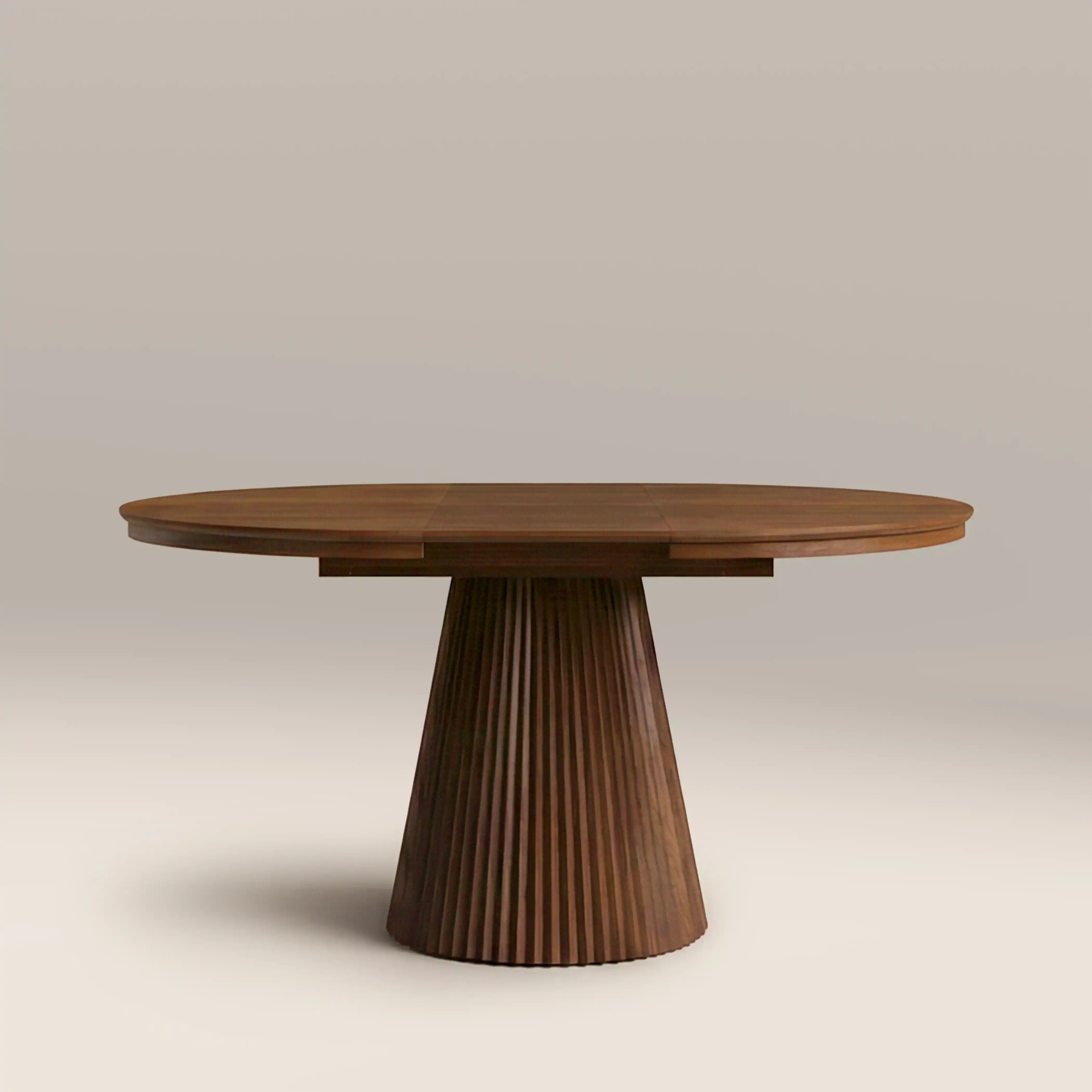 Eliza 4-6 Seat Round Wooden Extendable Dining Table | Walnut - Image 5