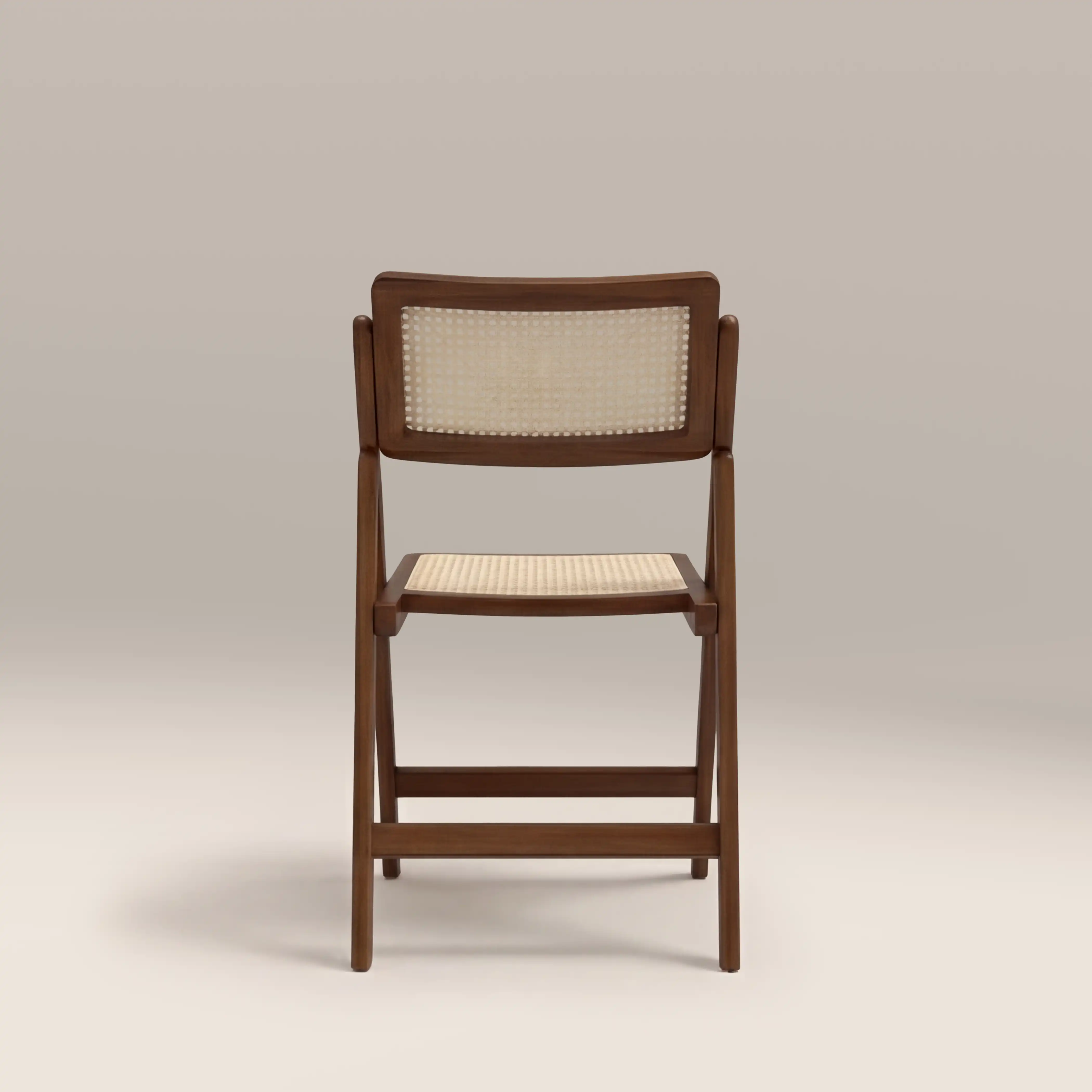 Elynn Folding Wooden Dining Chair | Walnut - Image 4