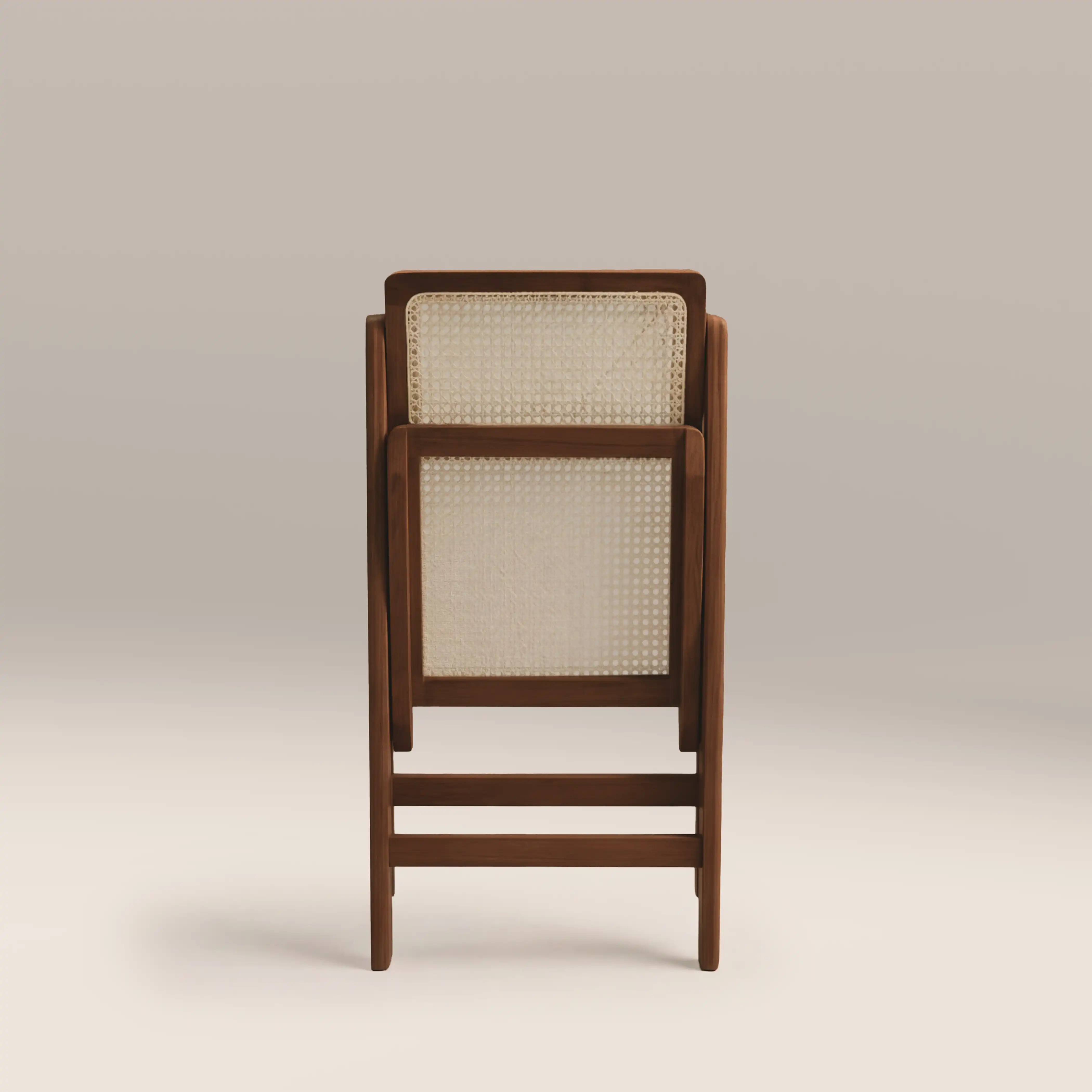 Elynn Folding Wooden Dining Chair | Walnut - Image 5