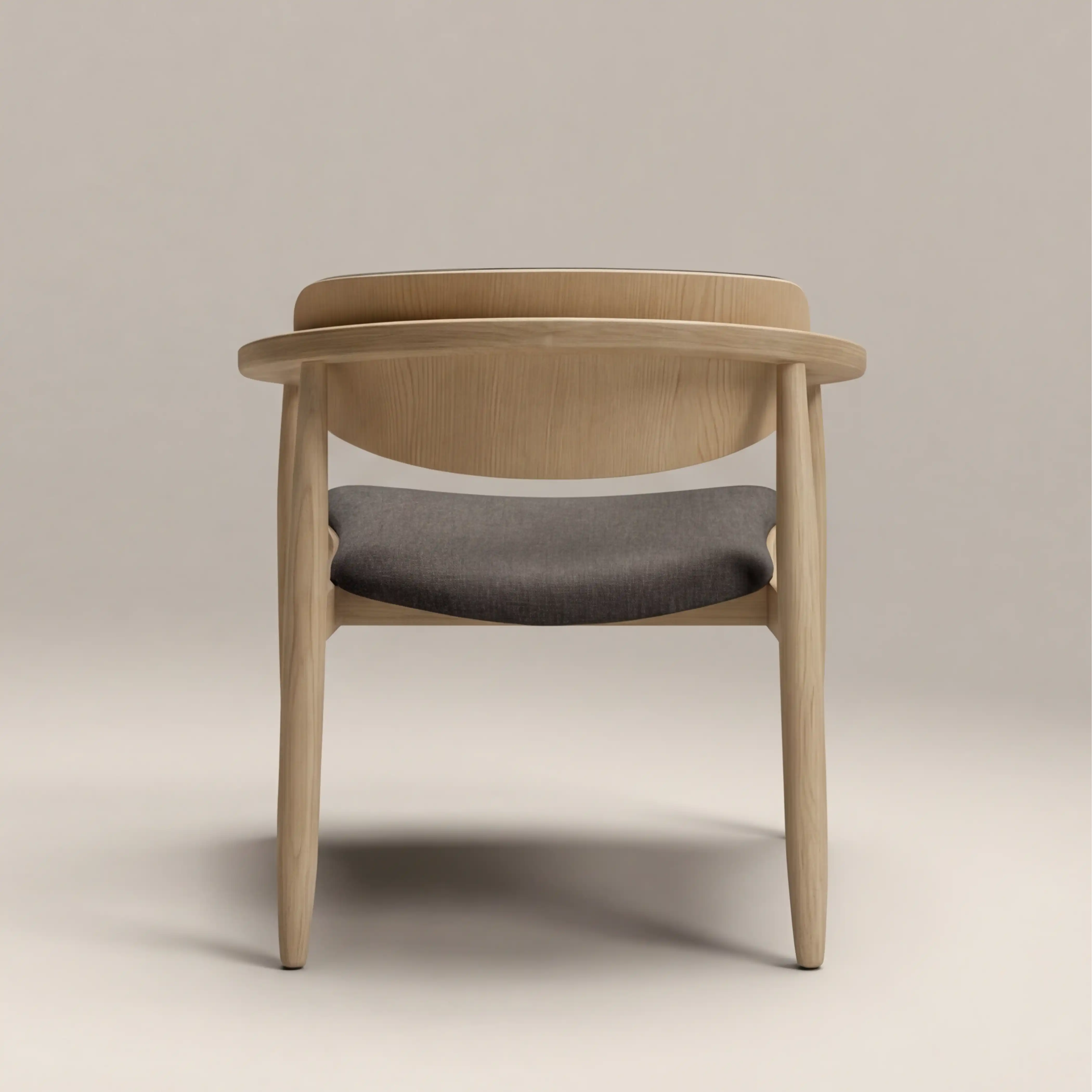 Emrik Stackable Wooden Carver Dining Chair | Upholstered Seat & Mixed Material Backrest - Image 4