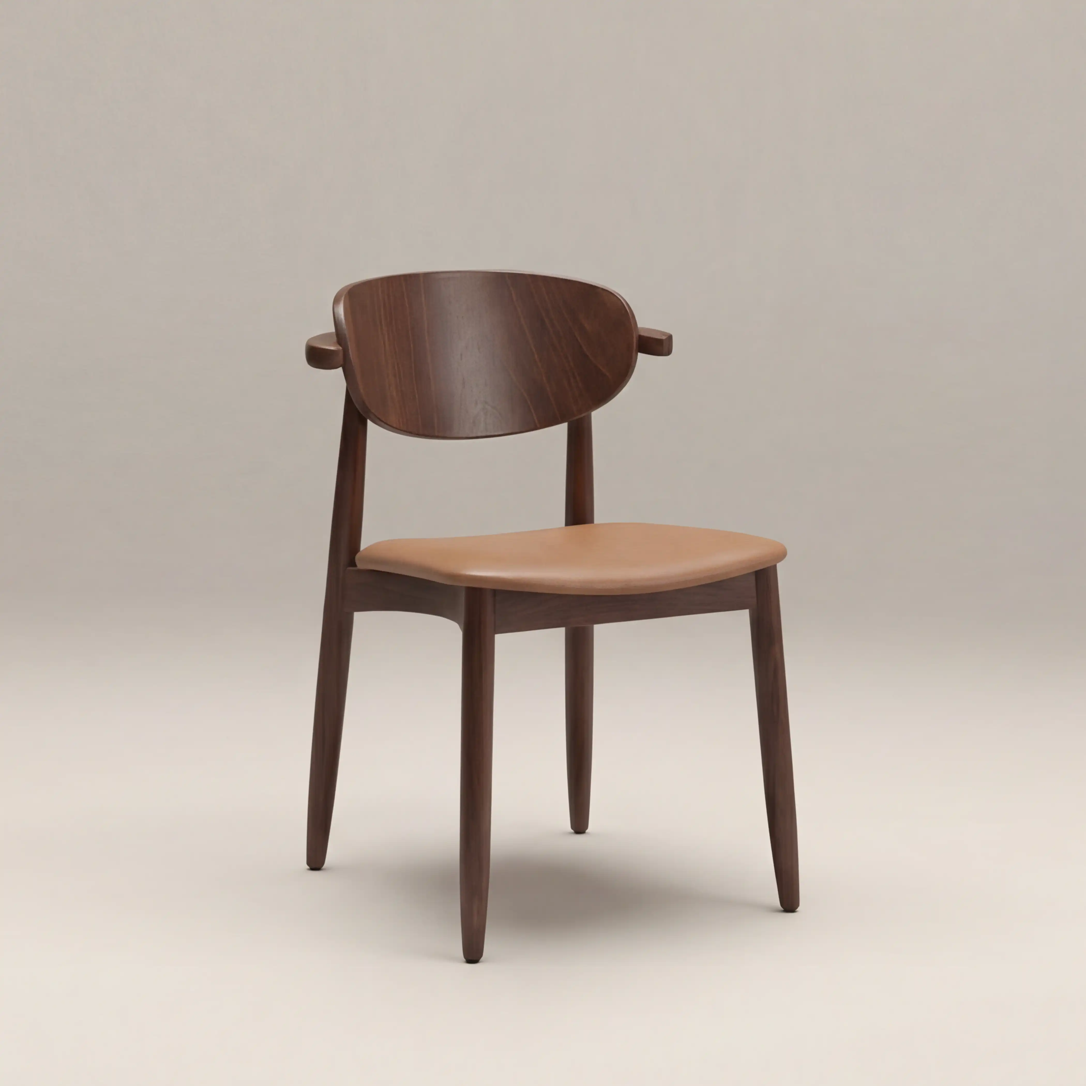 Emrik Stackable Wooden Carver Dining Chair | Upholstered Seat & Wide Backrest