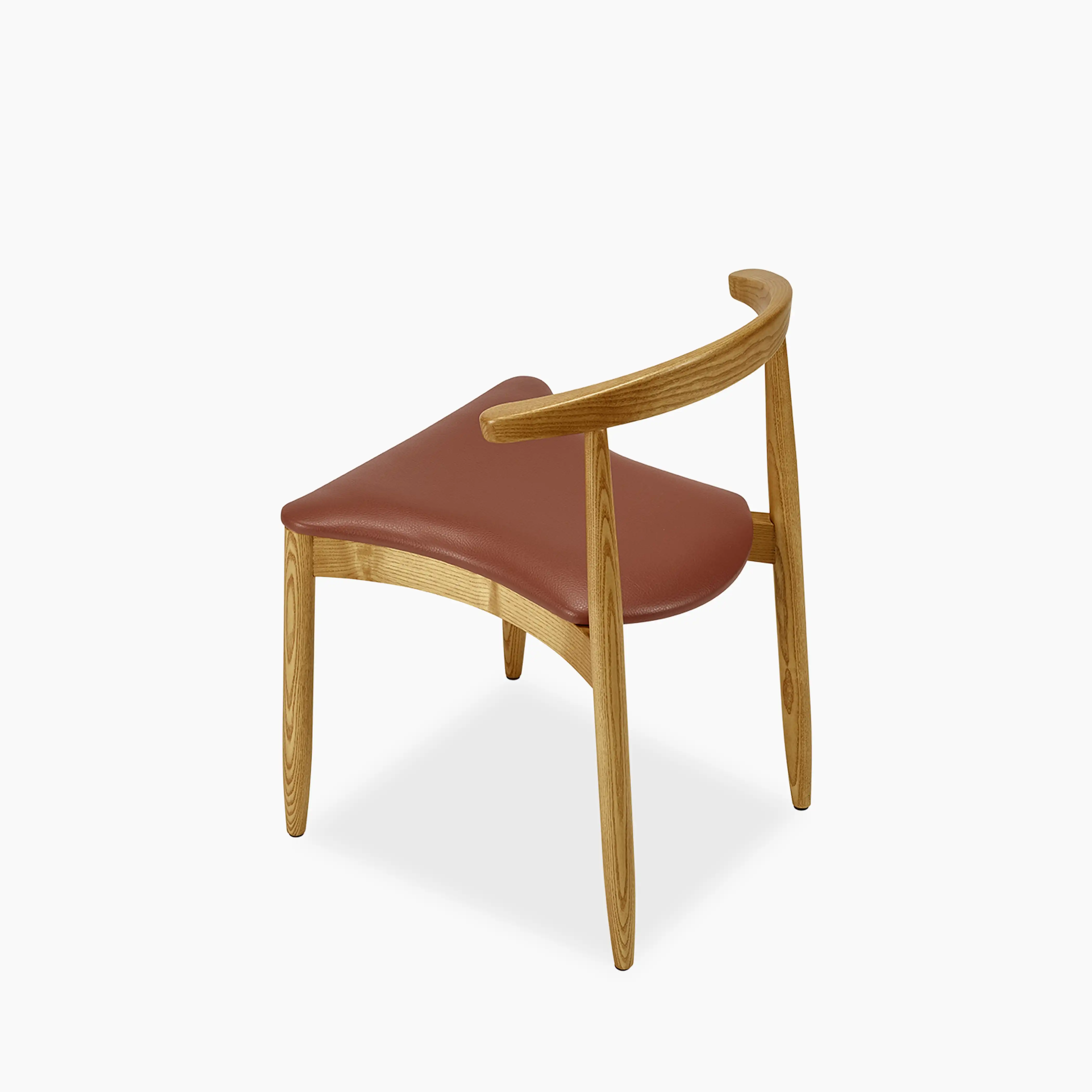 Emrik Stackable Wooden Dining Chair | Upholstered Seat - Image 2