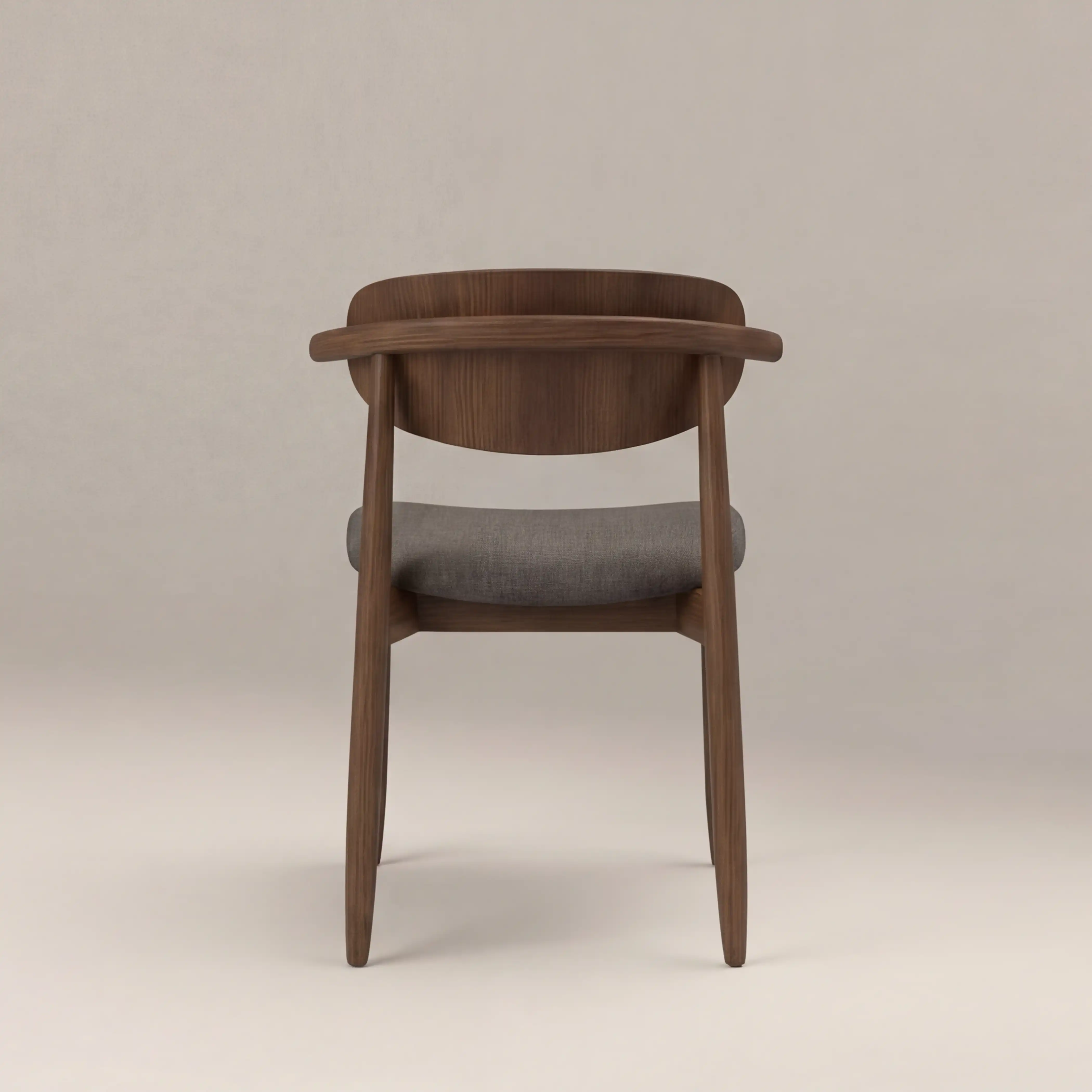 Emrik Wooden Dining Chair | Upholstered Seat & Mixed Material Backrest - Image 7