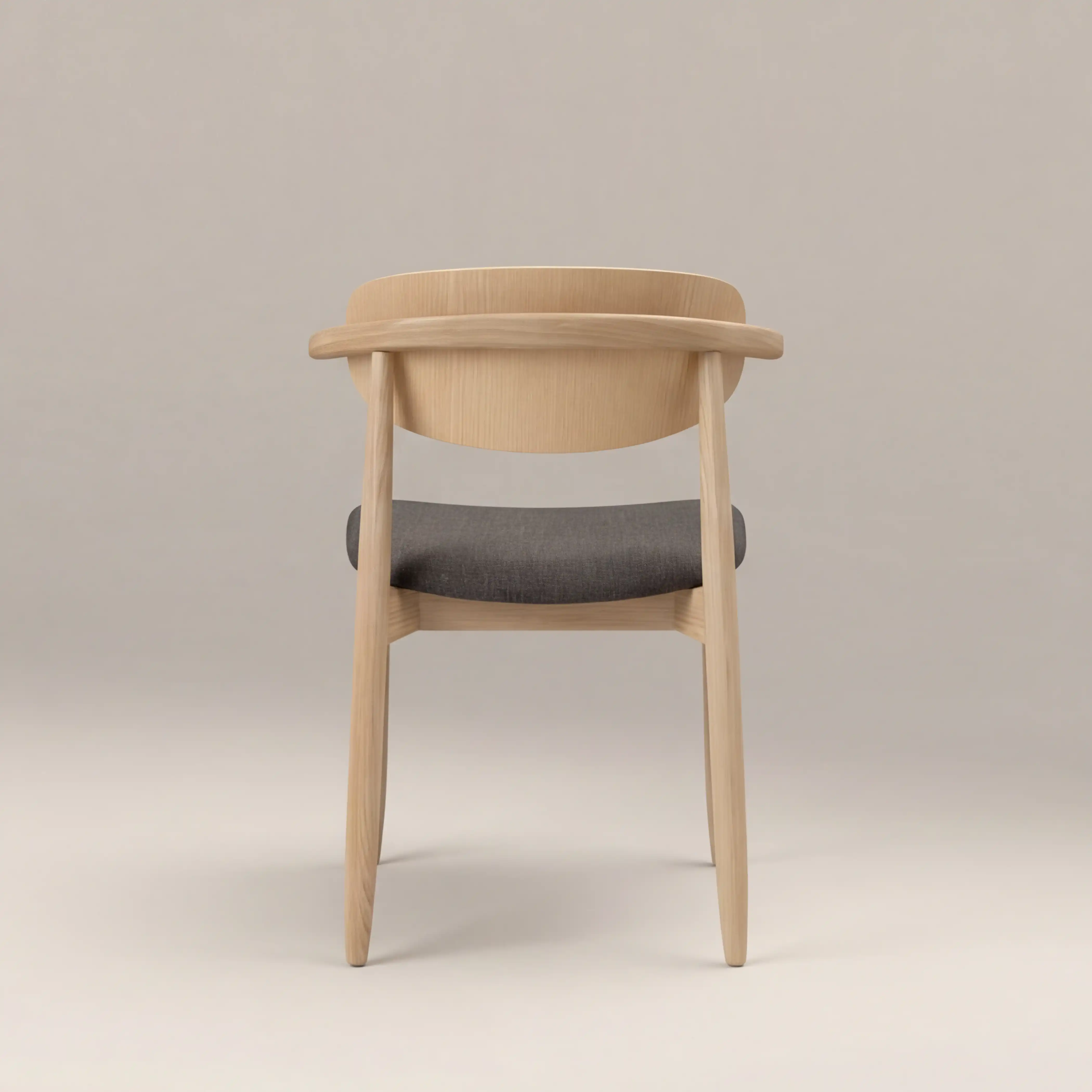 Emrik Wooden Dining Chair | Upholstered Seat & Mixed Material Backrest - Image 8