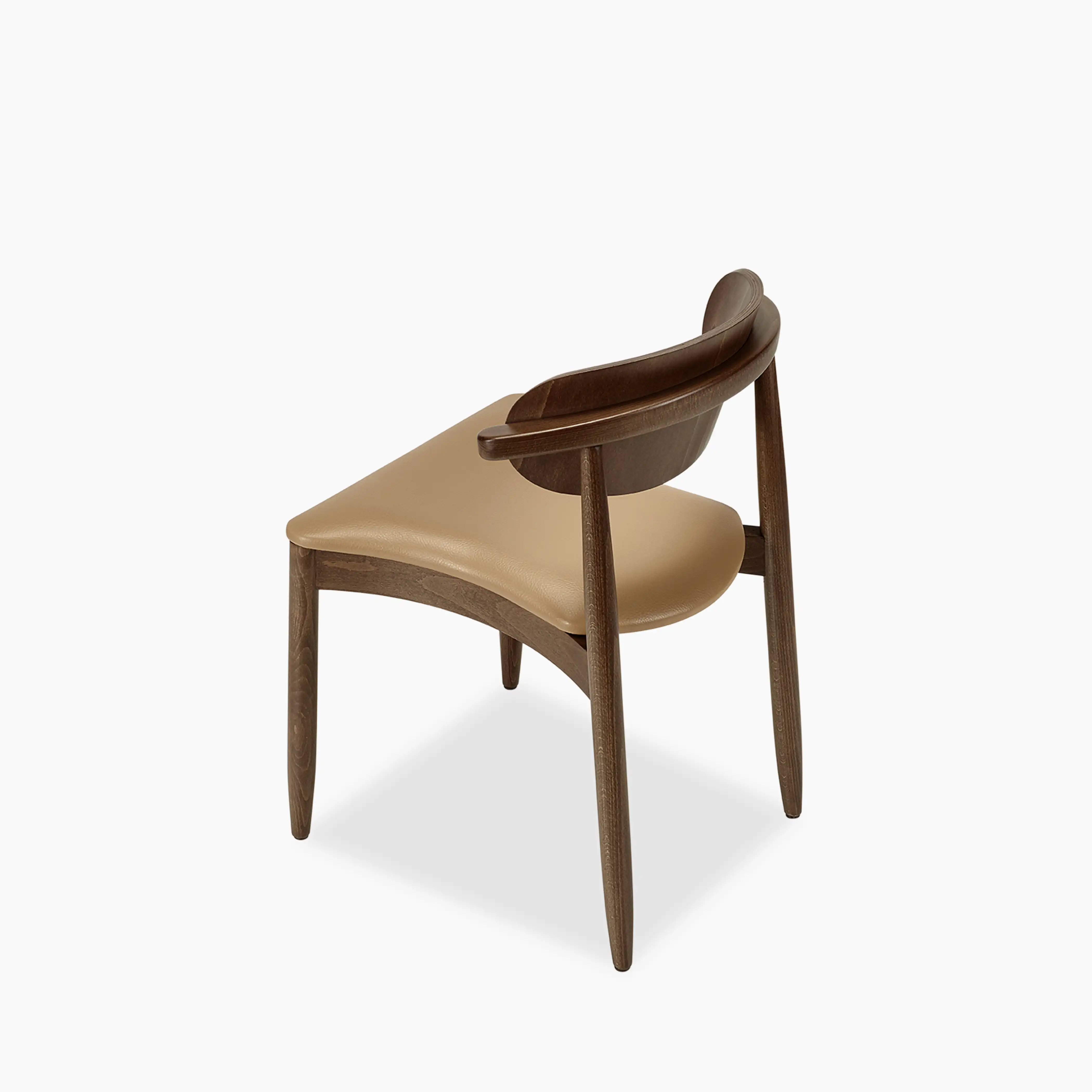 Emrik Wooden Dining Chair | Upholstered Seat & Wide Backrest - Image 3