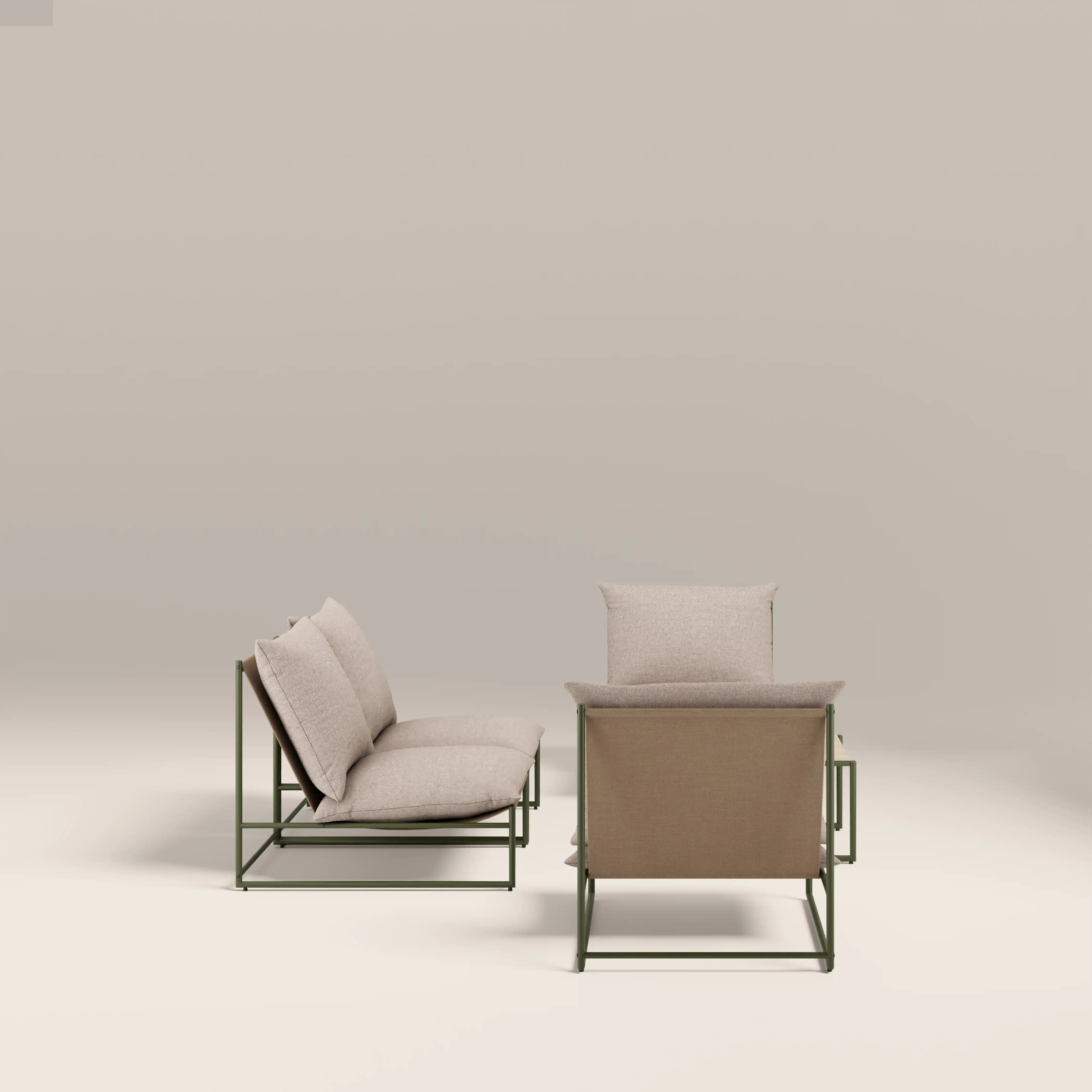 Enzo Garden Sofa Set | Natural & Moss Green - Image 6