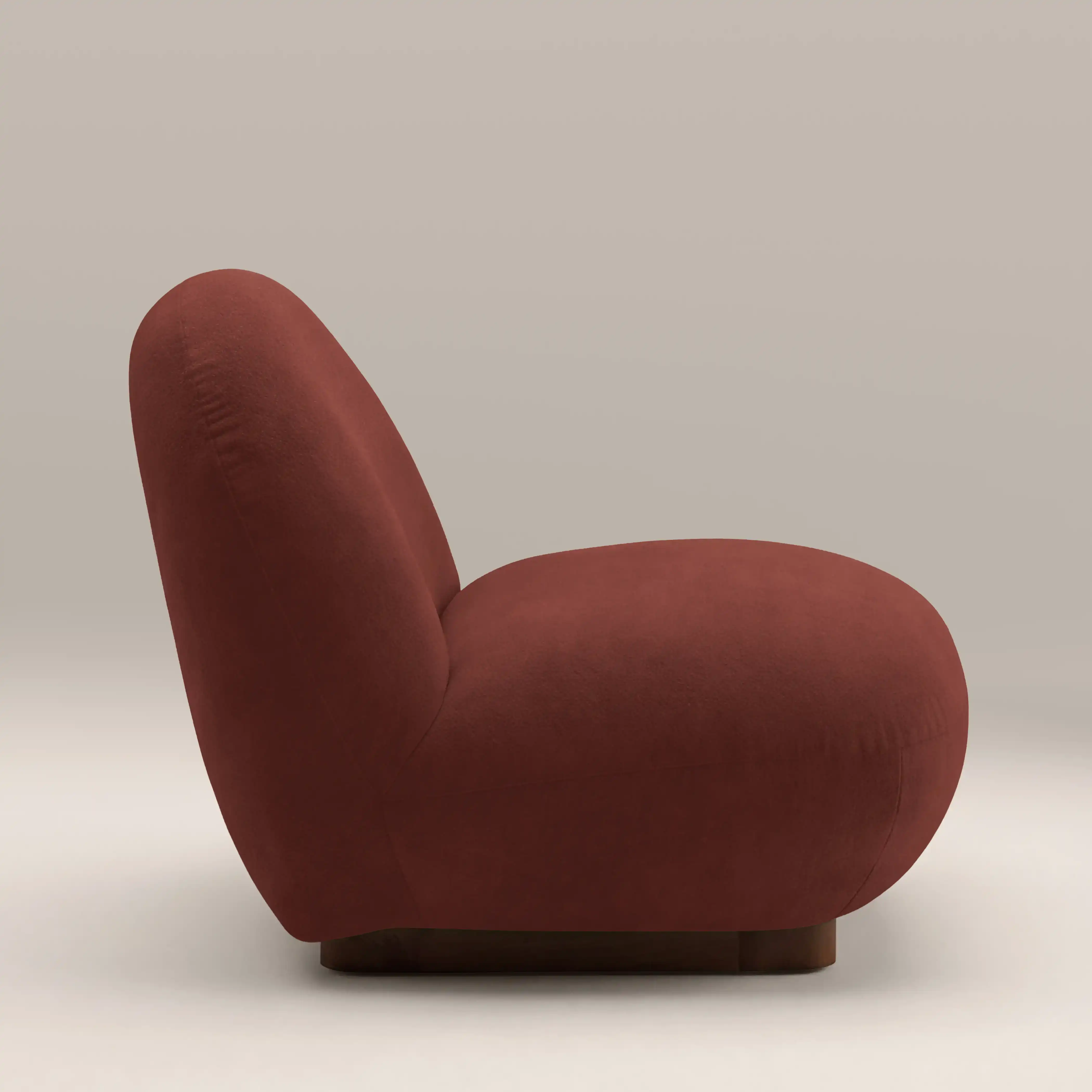 Erin Armchair | Rust Sustainable Velvet & Walnut - Image 4