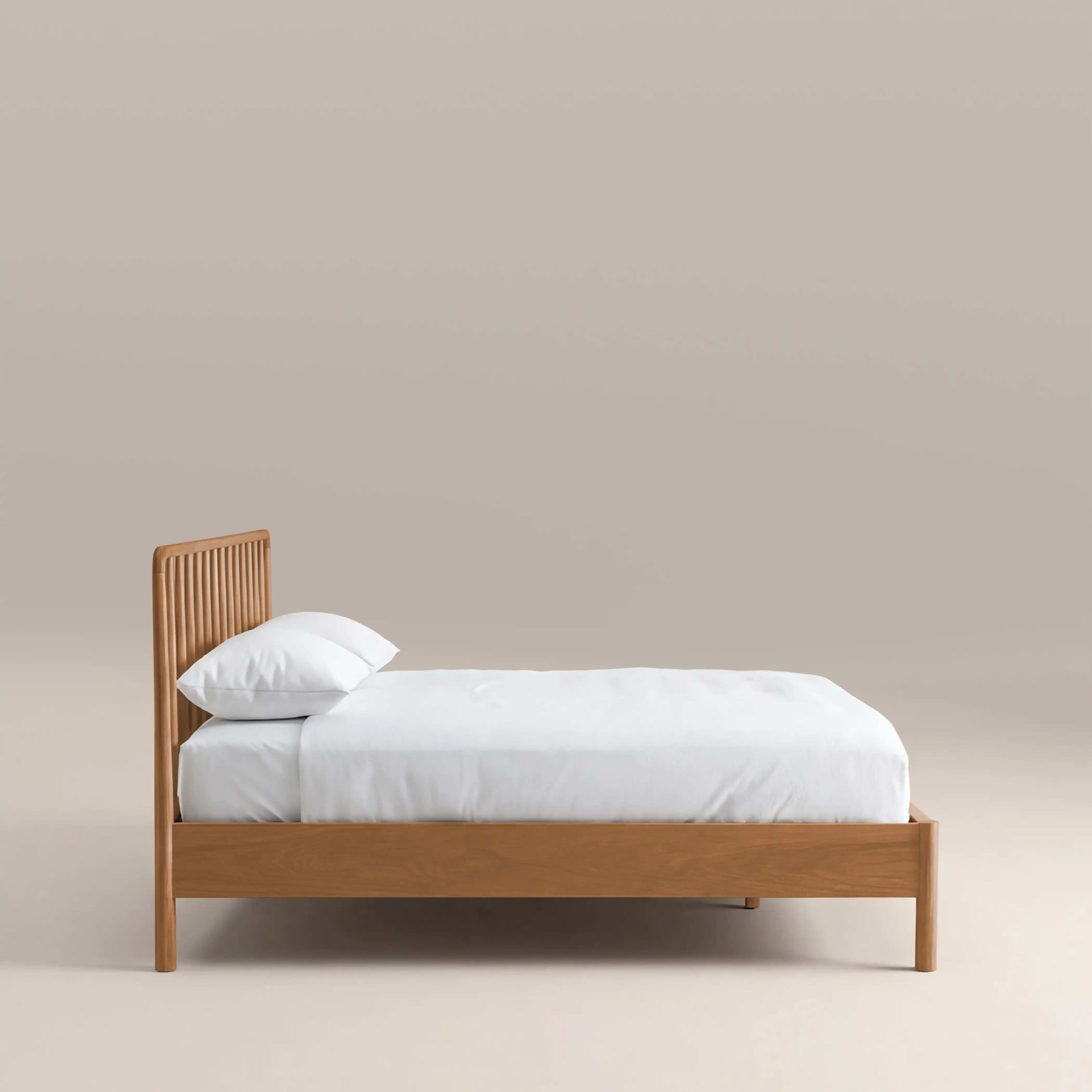 Eva Wooden Double Bed | Oak - Image 4