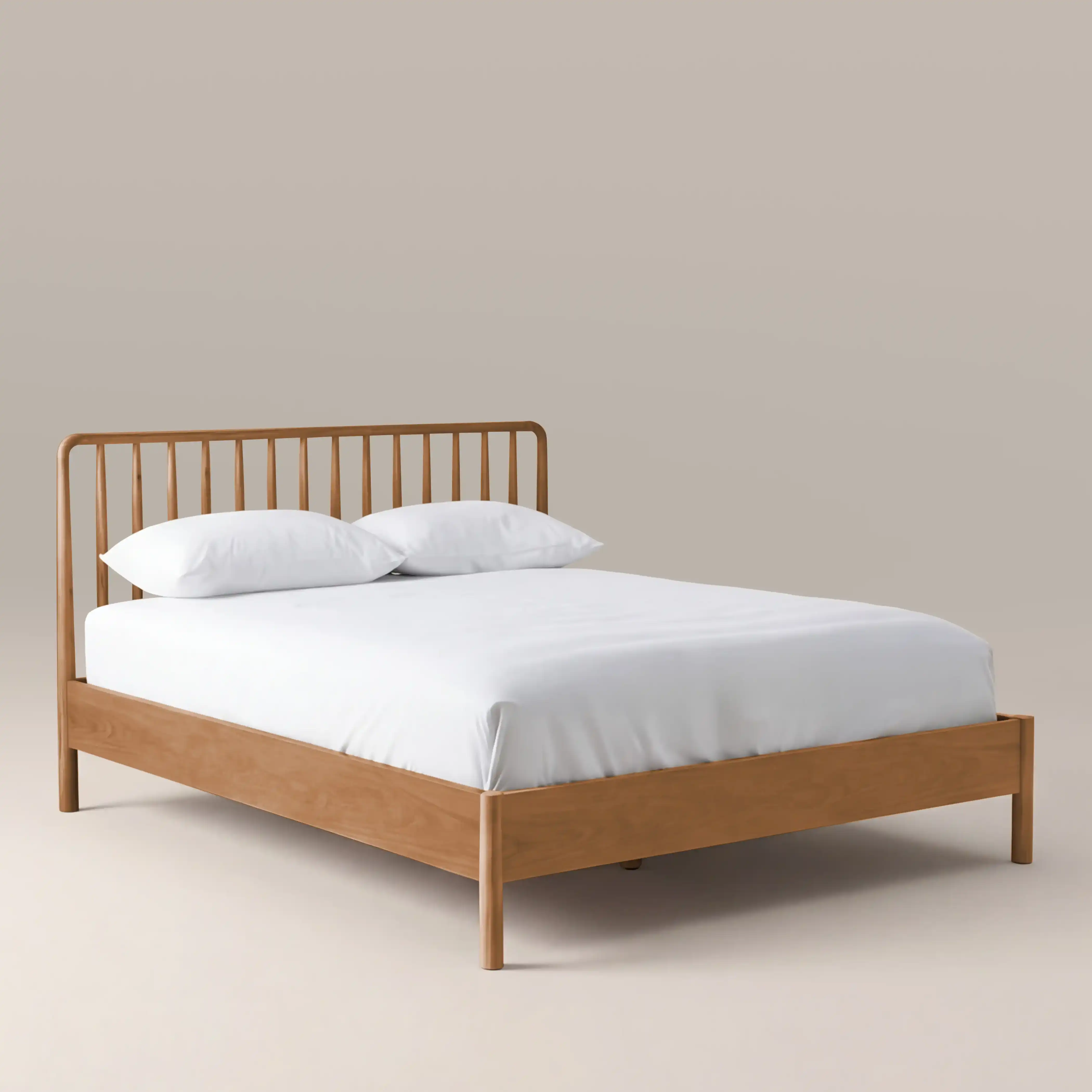Eva Wooden King Bed | Oak