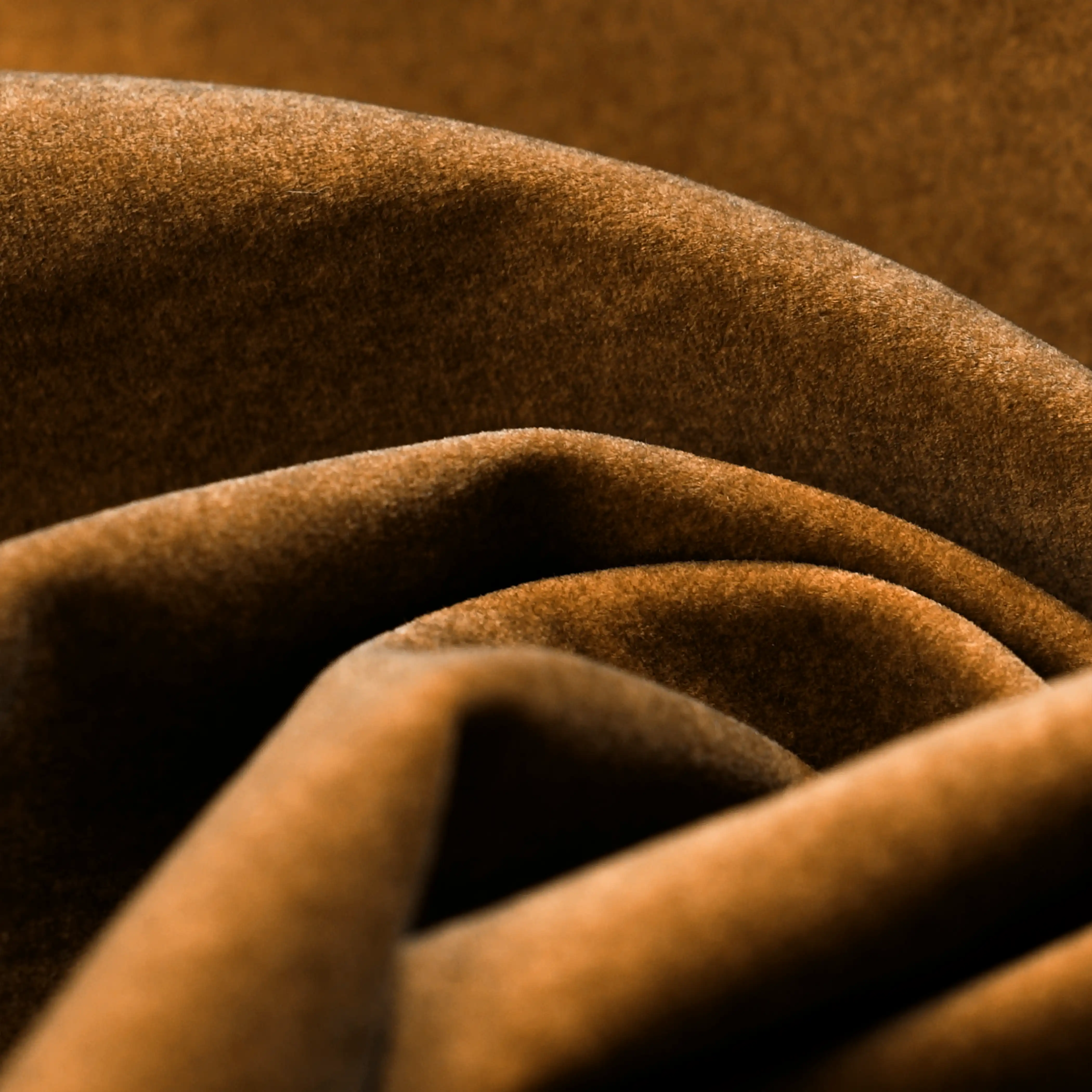 Herman Swivel Carver Dining Chair | Caramel Brown Sustainable Mohair Velvet - Image 4