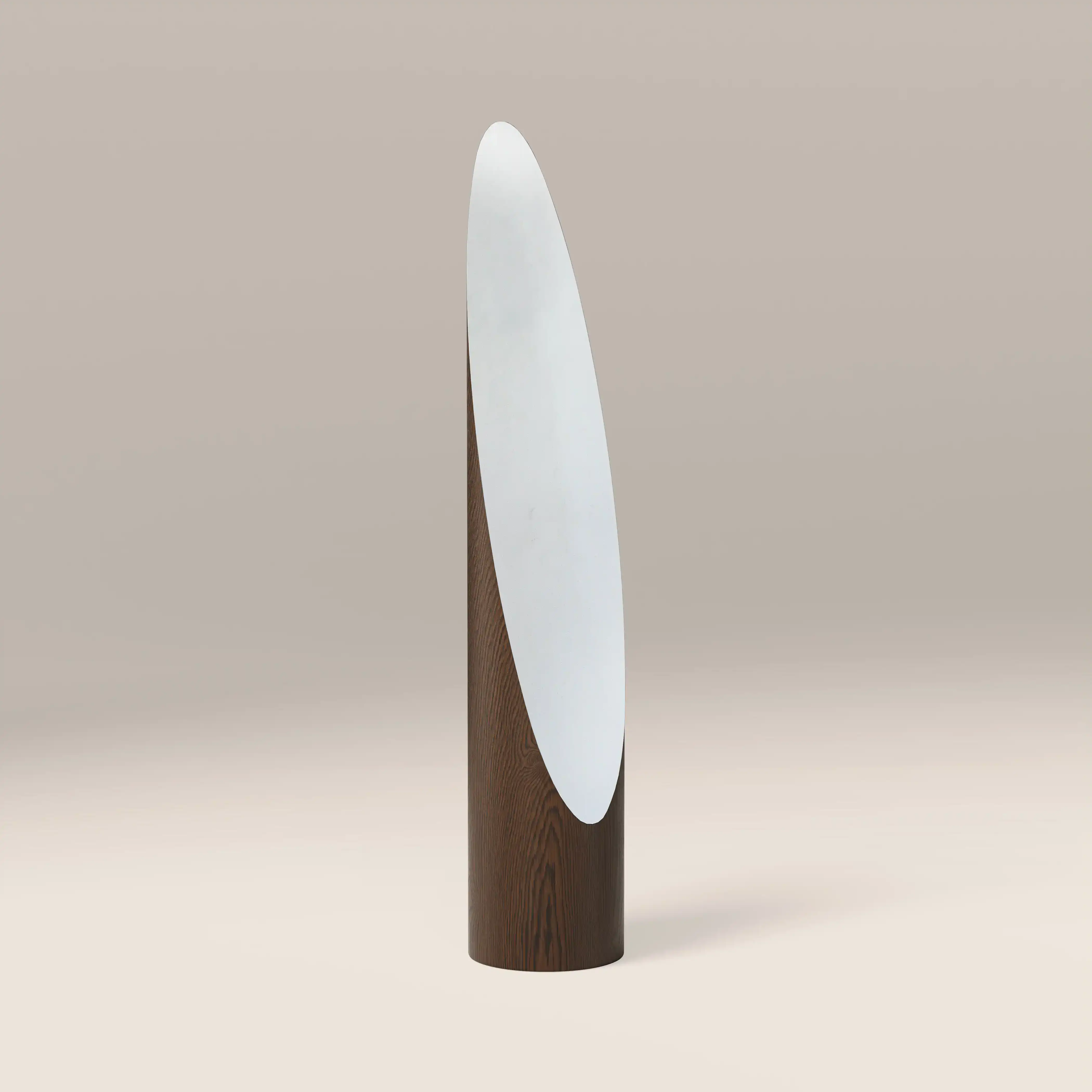 Finn Oval Full Length Mirror, 170 x 32 cm | Dark Walnut - Image 3