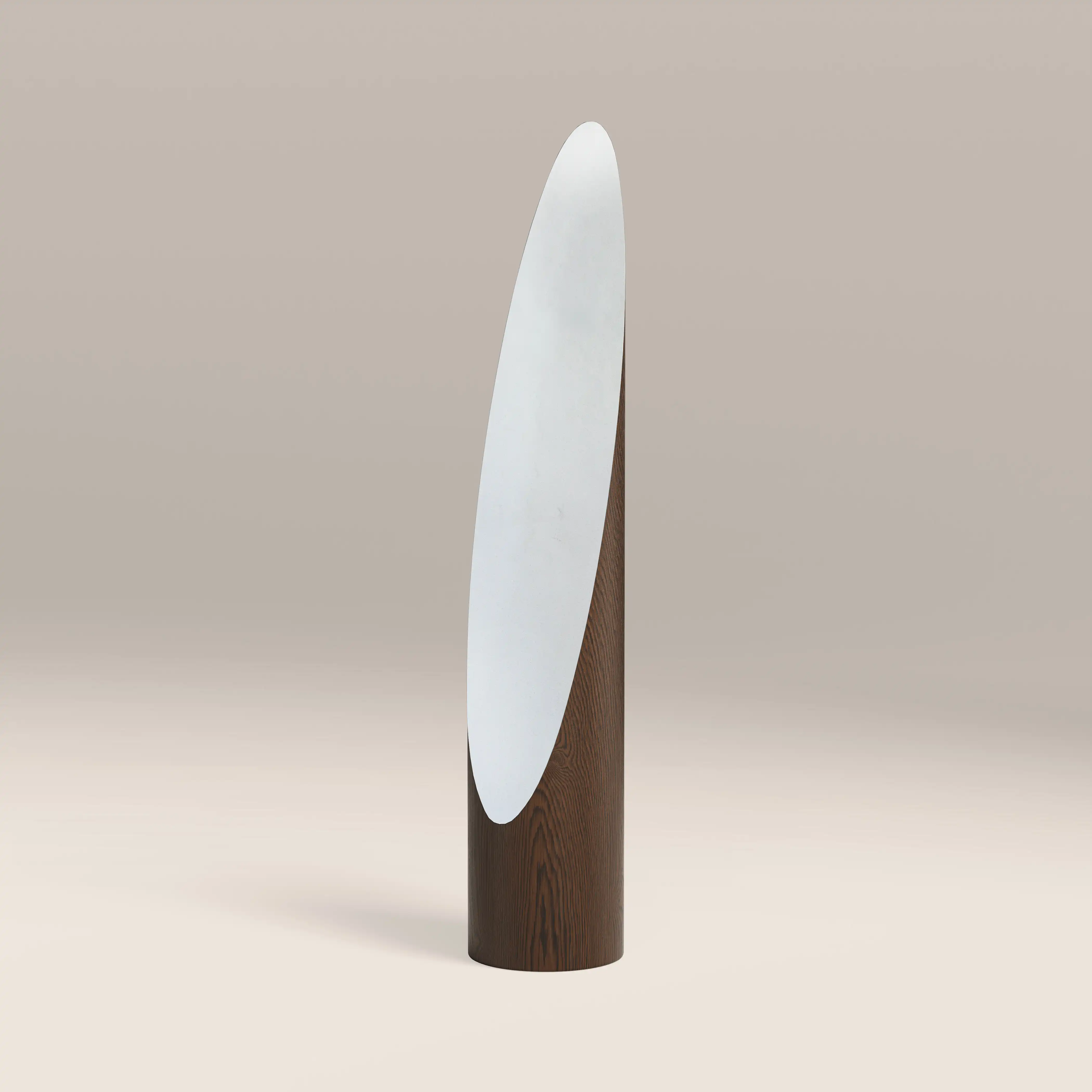 Finn Oval Full Length Mirror, 170 x 32 cm | Dark Walnut - Image 4
