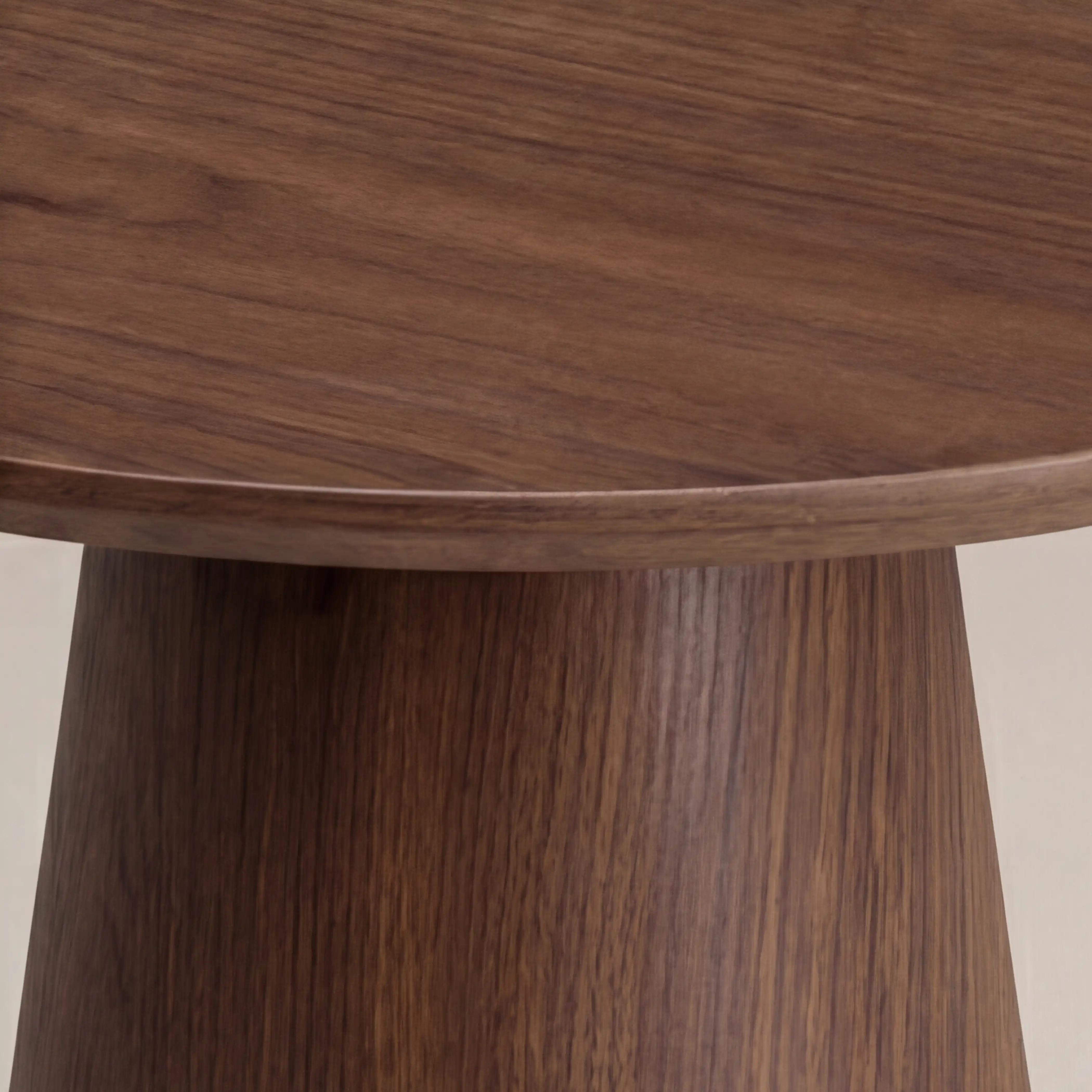 Finnley Round Wooden Coffee Table | Walnut - Image 4