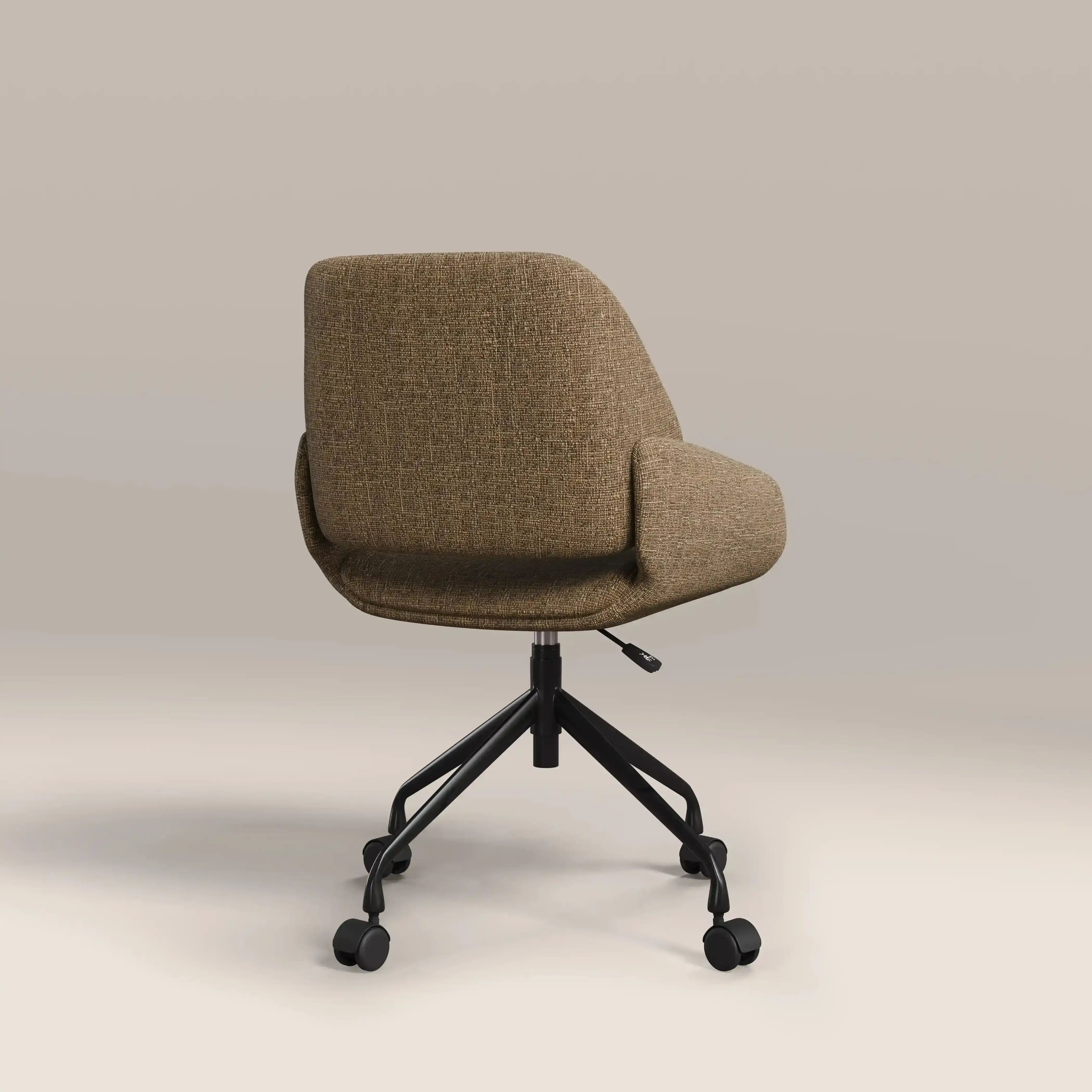 Franklin Office Chair | Speckled Cappuccino Boucle & Black - Image 4