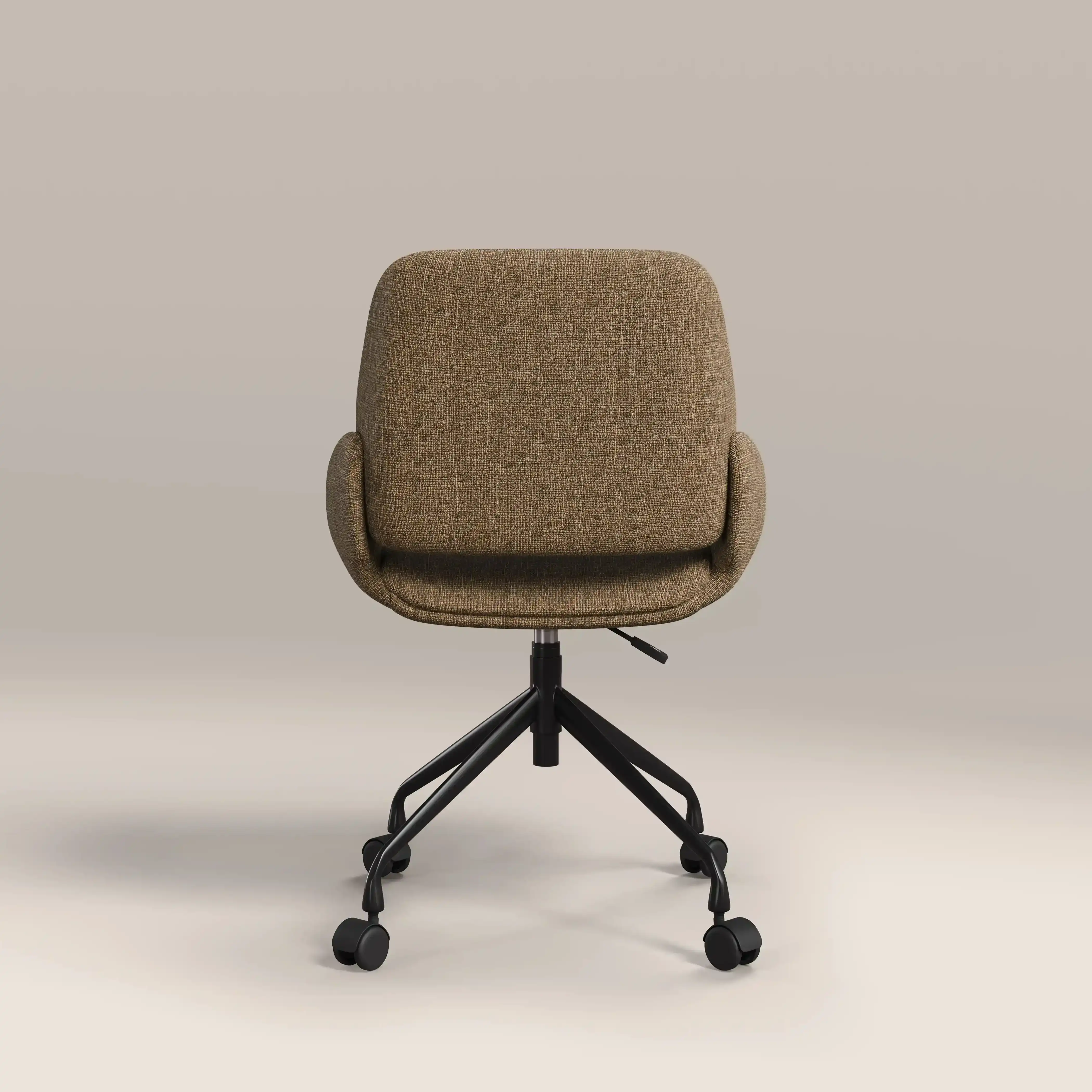 Franklin Office Chair | Speckled Cappuccino Boucle & Black - Image 6