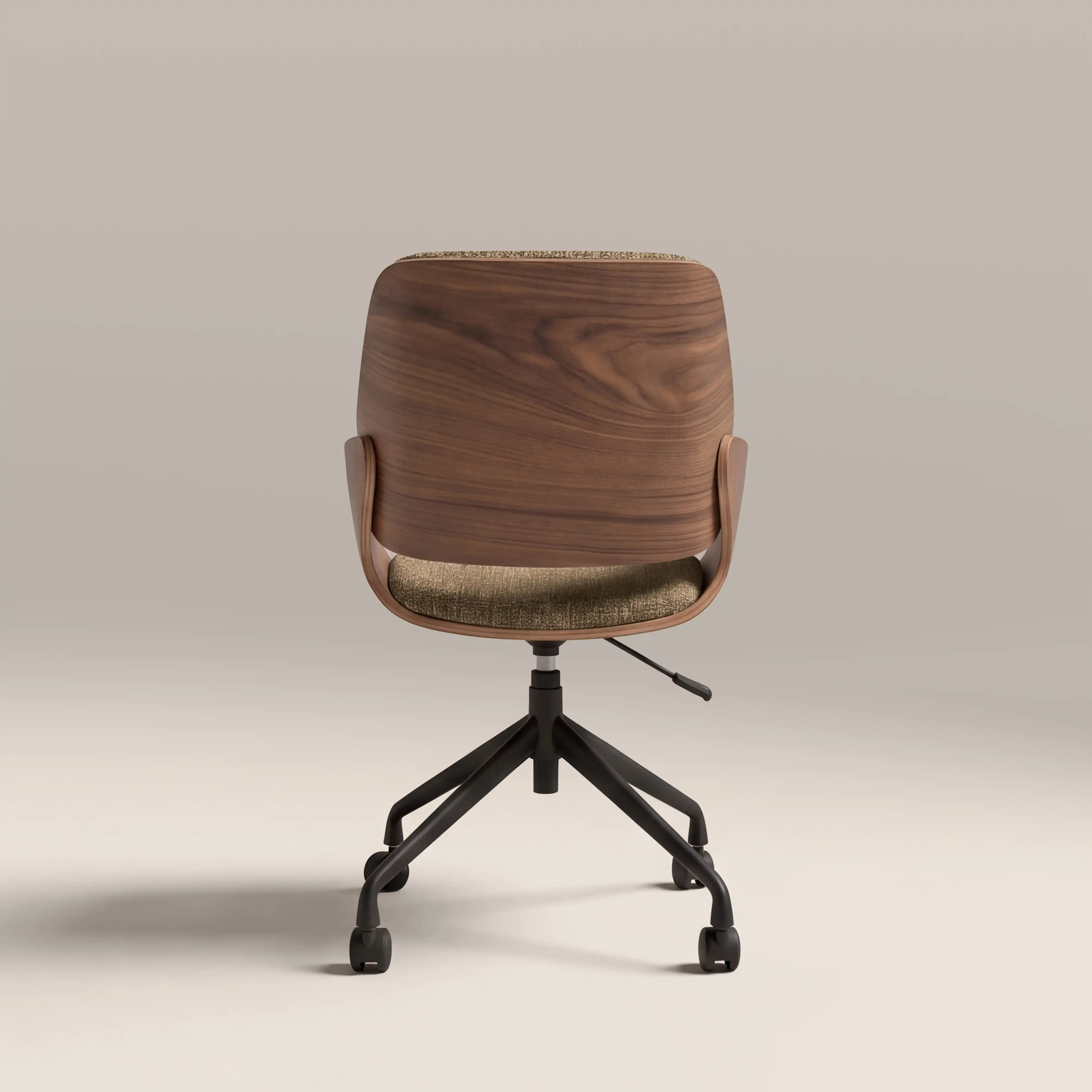 Franklin Office Chair | Speckled Cappuccino Boucle & Walnut - Image 5