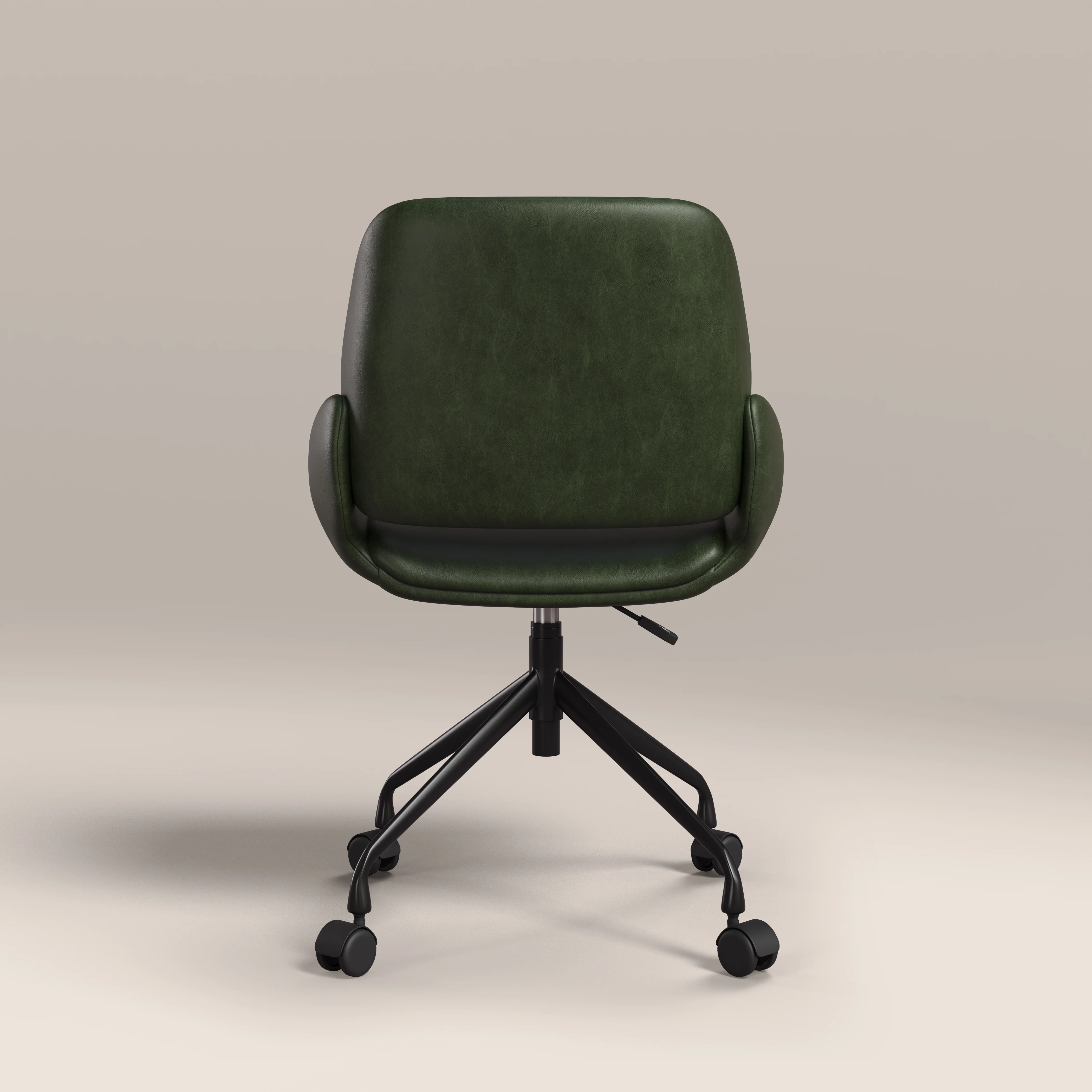 Franklin Office Chair | Vintage Green Faux Leather & Black - Image 5