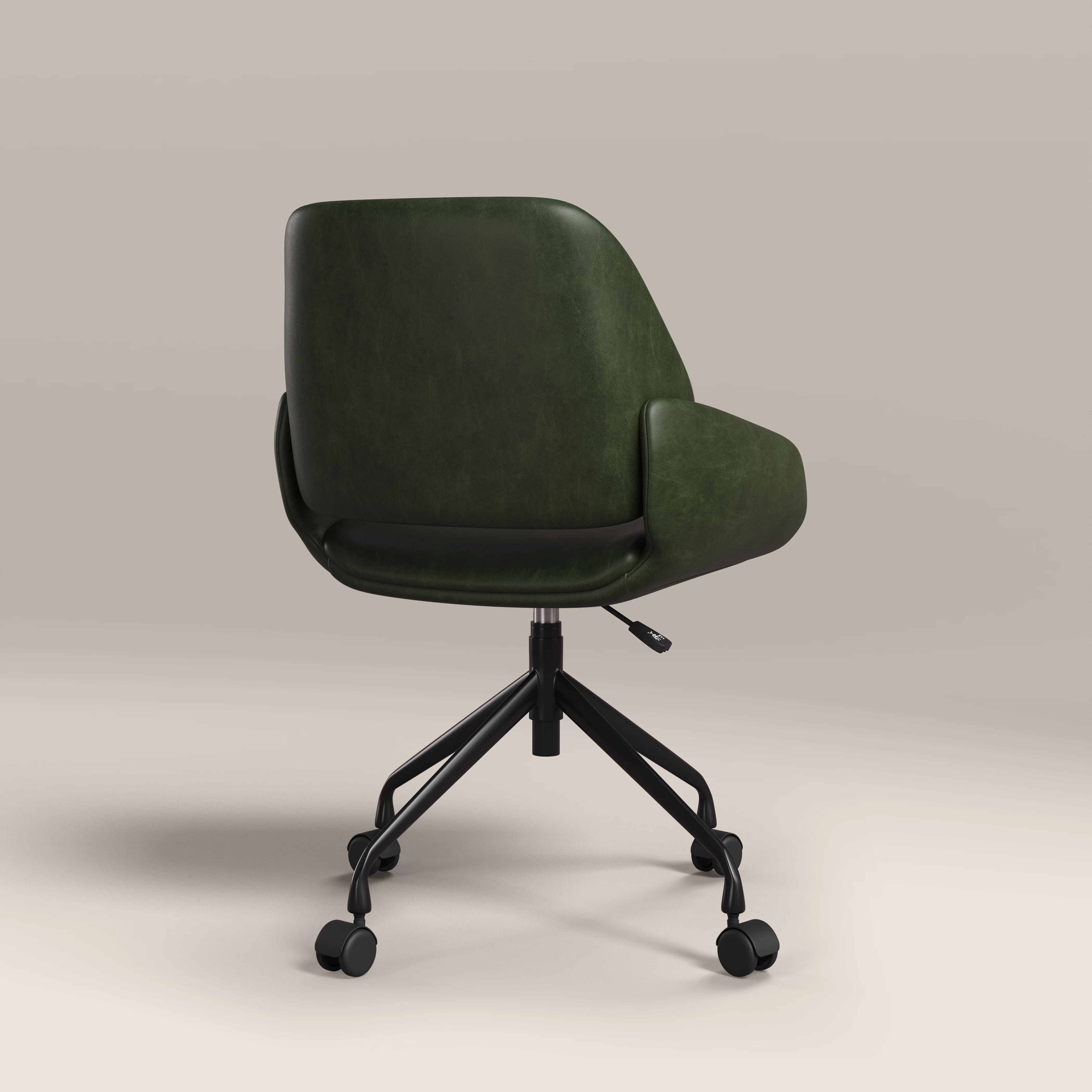 Franklin Office Chair | Vintage Green Faux Leather & Black - Image 6