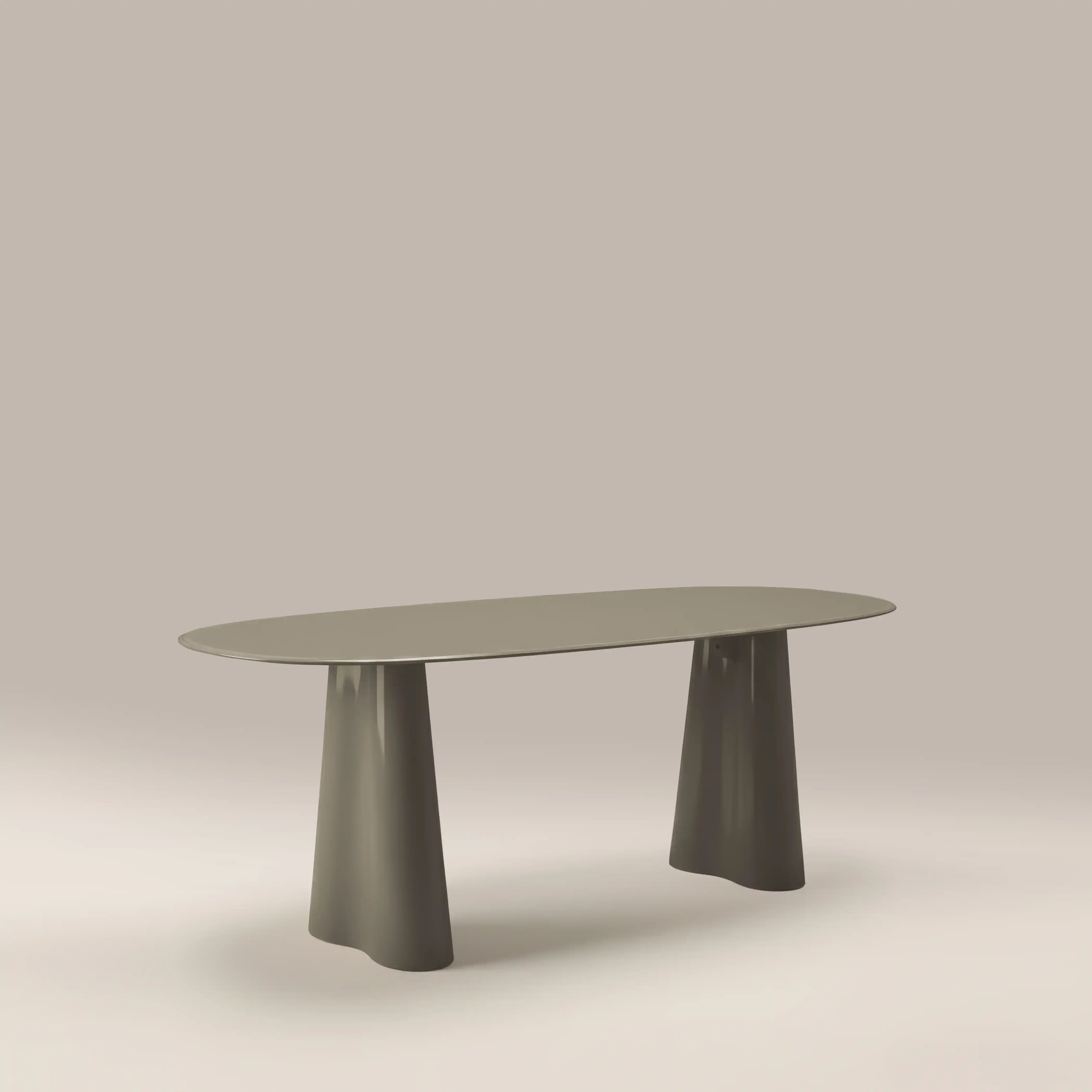 Hadley 8 Seat Oval Dining Table | Sage Green Sandblasted Glass & High Gloss Sage Green - Image 3