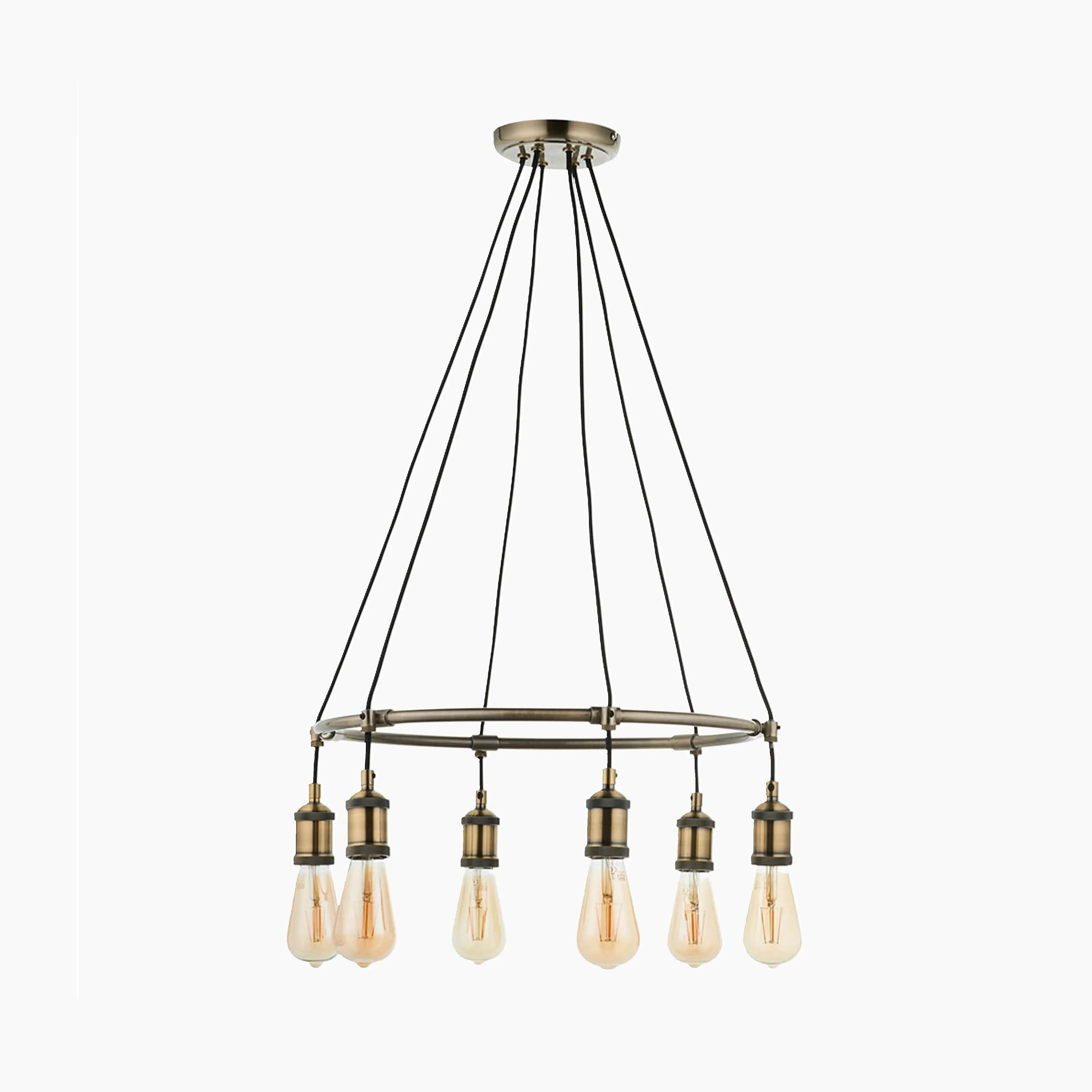Hal 6 Light Pendant Light | Brass - Image 2